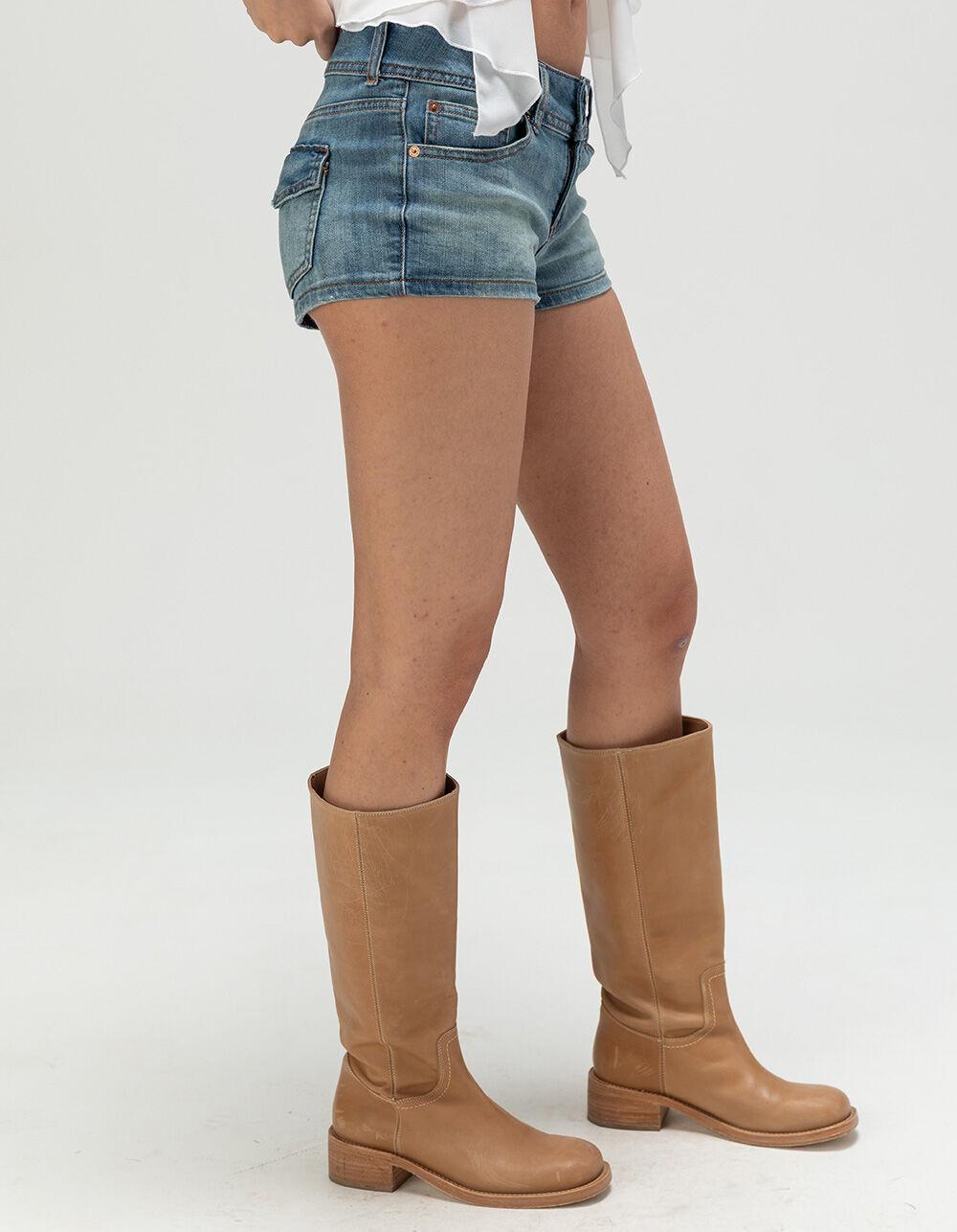 RSQ Womens Low Rise Micro Mini Shorts - LIGHT WASH Product Image