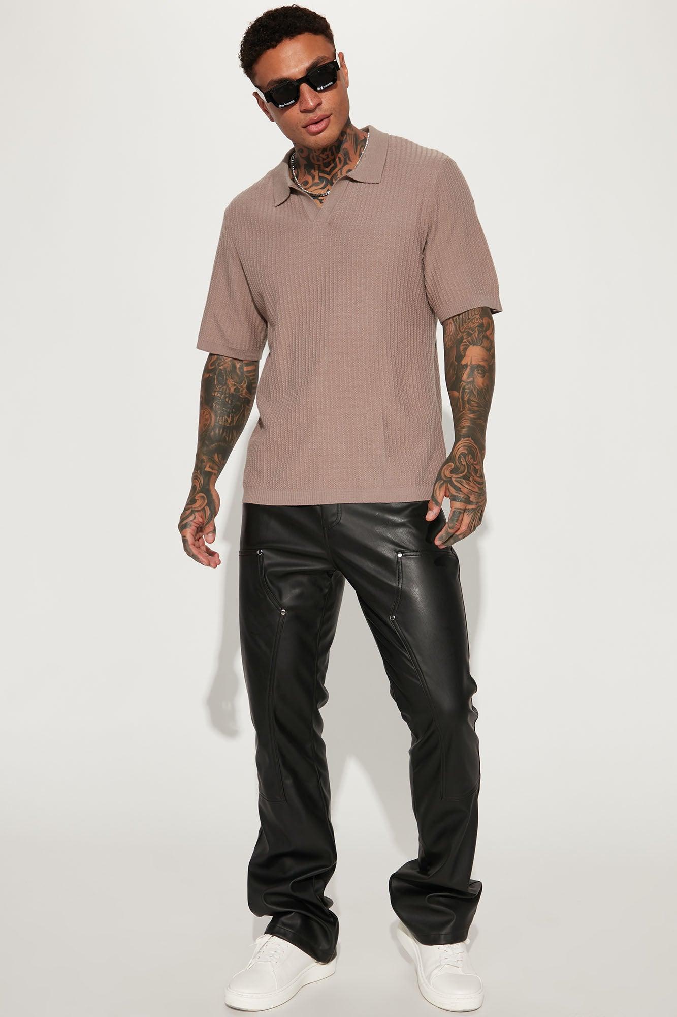 Coastal Knit Short Sleeve Shirt - Sand Product Image