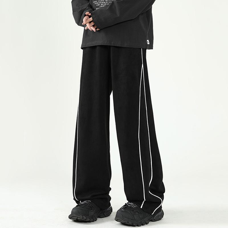 Sopula American Trendy Straight-Leg Contrast Striped Sweatpants Product Image