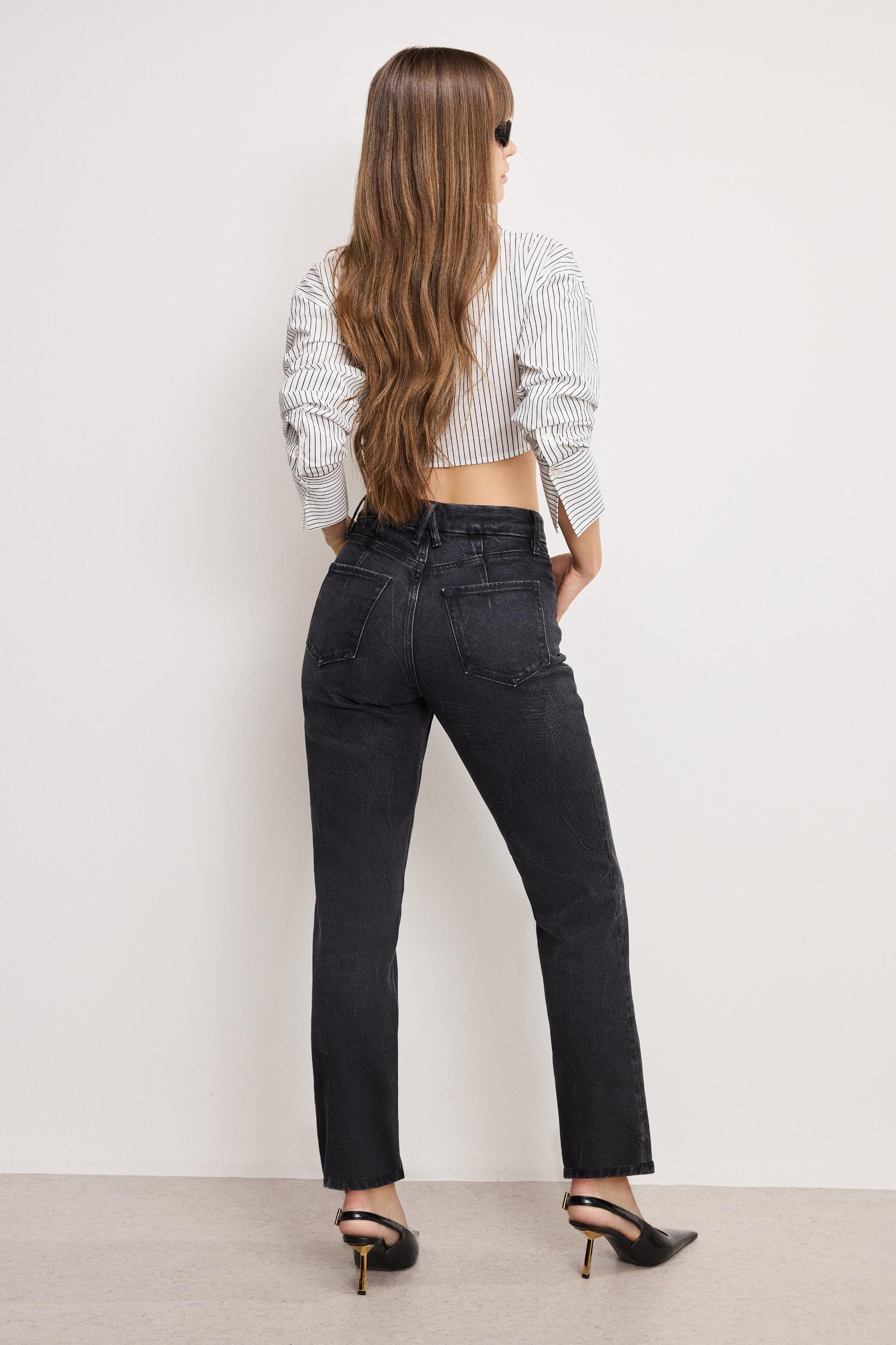 GOOD ICON STRAIGHT ANKLE JEANS | BLACK404 Product Image