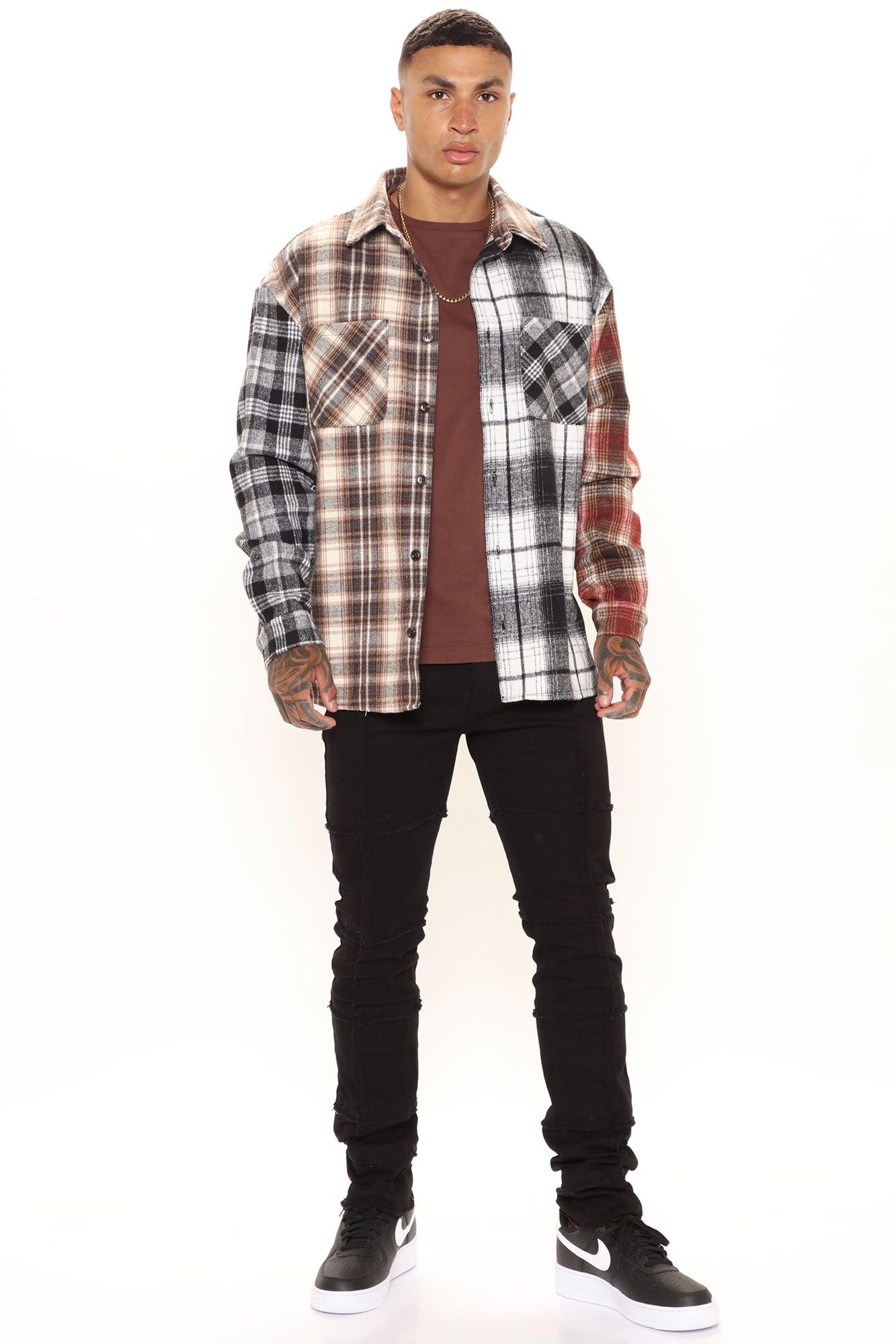 Mixed Media Plaid Flannel - Multi Color Product Image