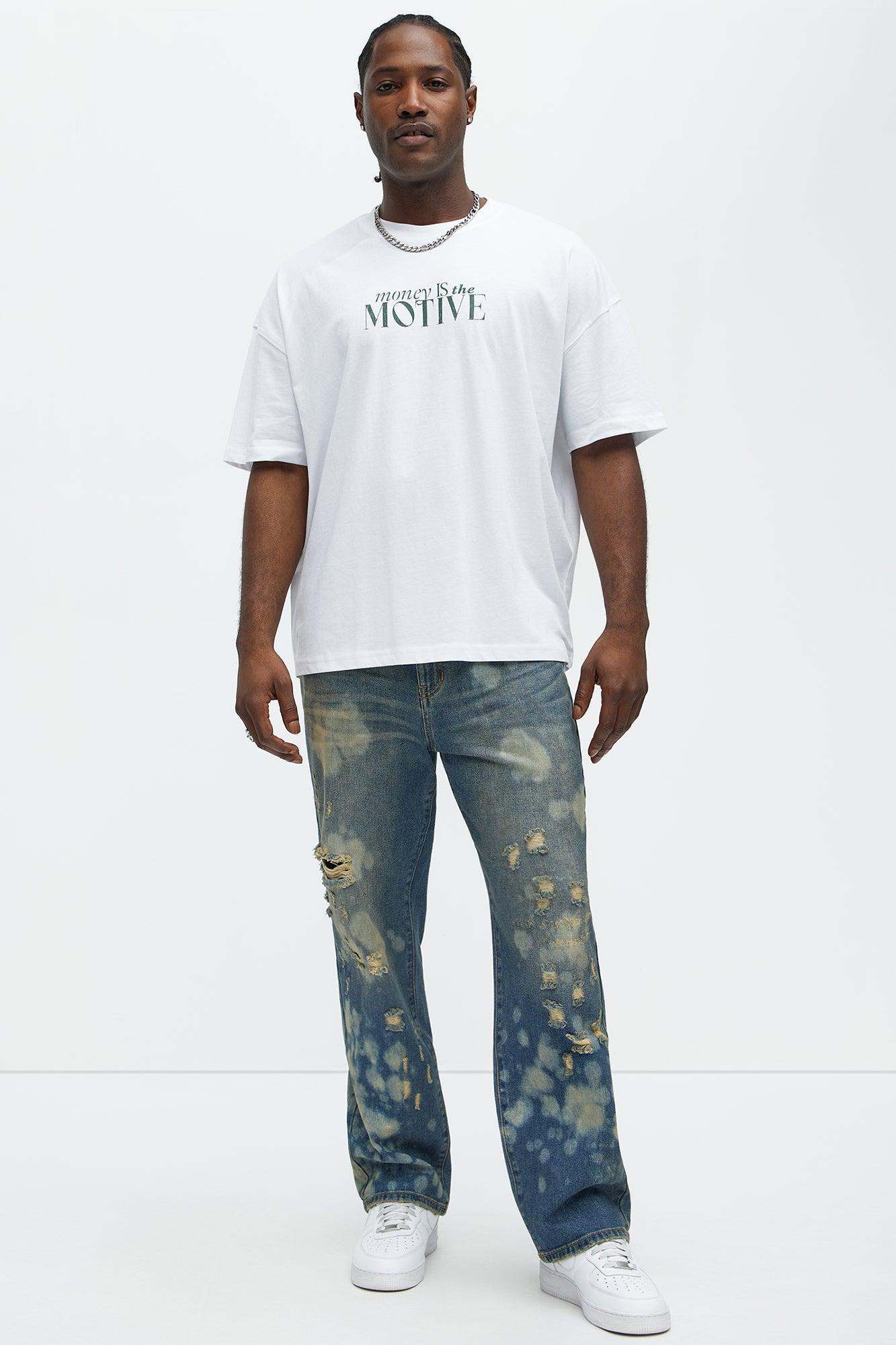 Motive Oversized Short Sleeve Tee - White Product Image