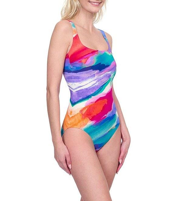 Gottex Palma De Mollorca Square Neck Tummy Control One Piece Swimsuit Product Image