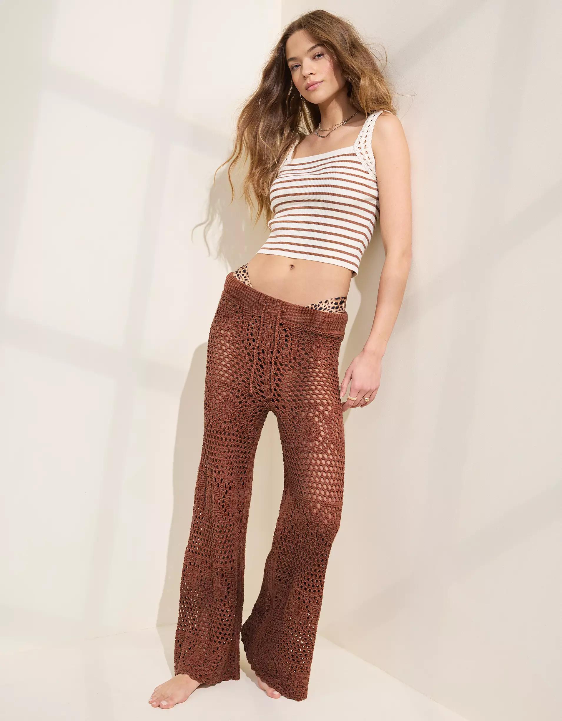 Aerie Crochet Party Pant Product Image