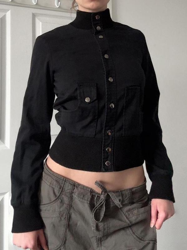 Solid Colour Slim Fit Fashionable Jacket Product Image