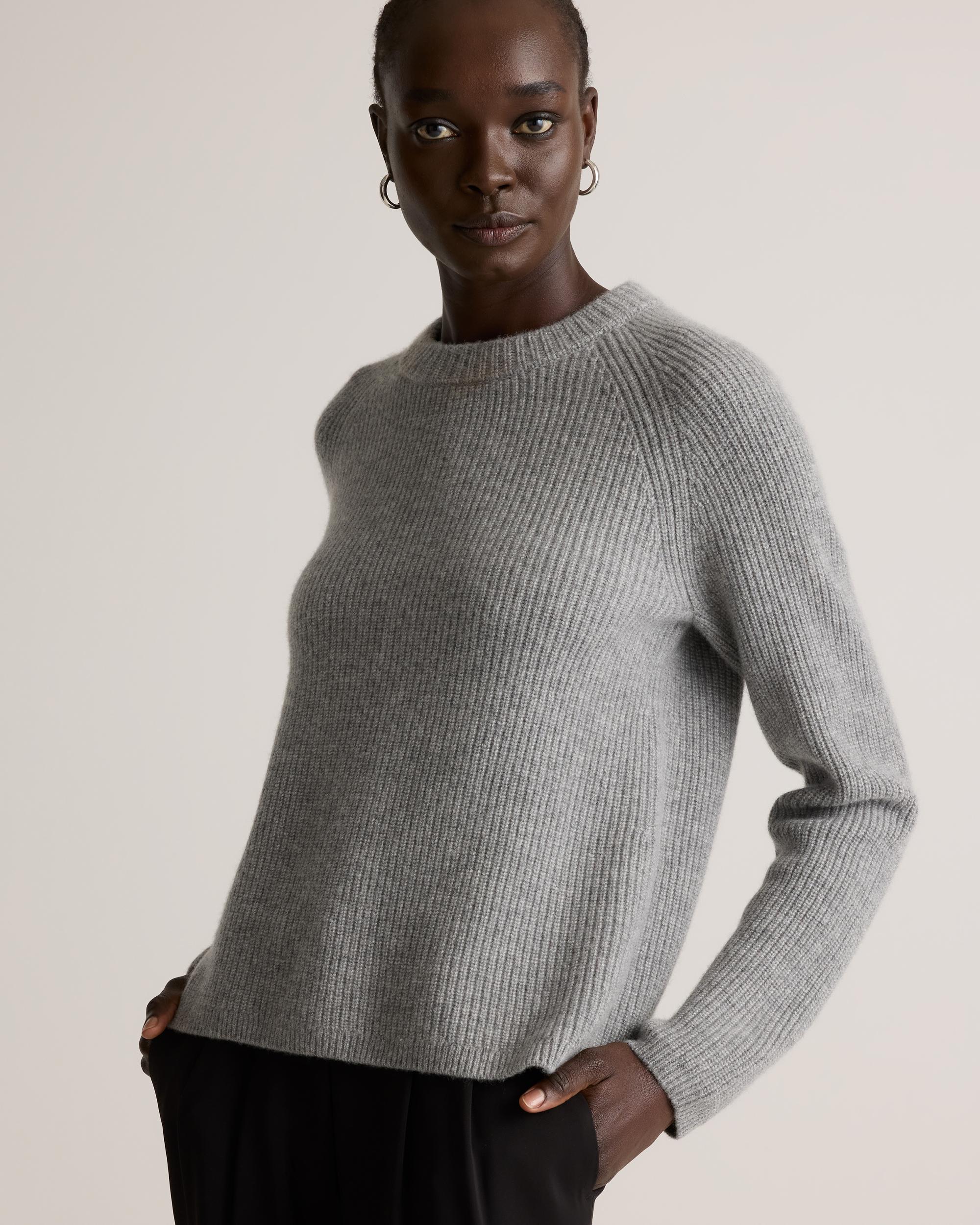 Quince | Women's Mongolian Cashmere Fisherman Crewneck knit Sweater Product Image