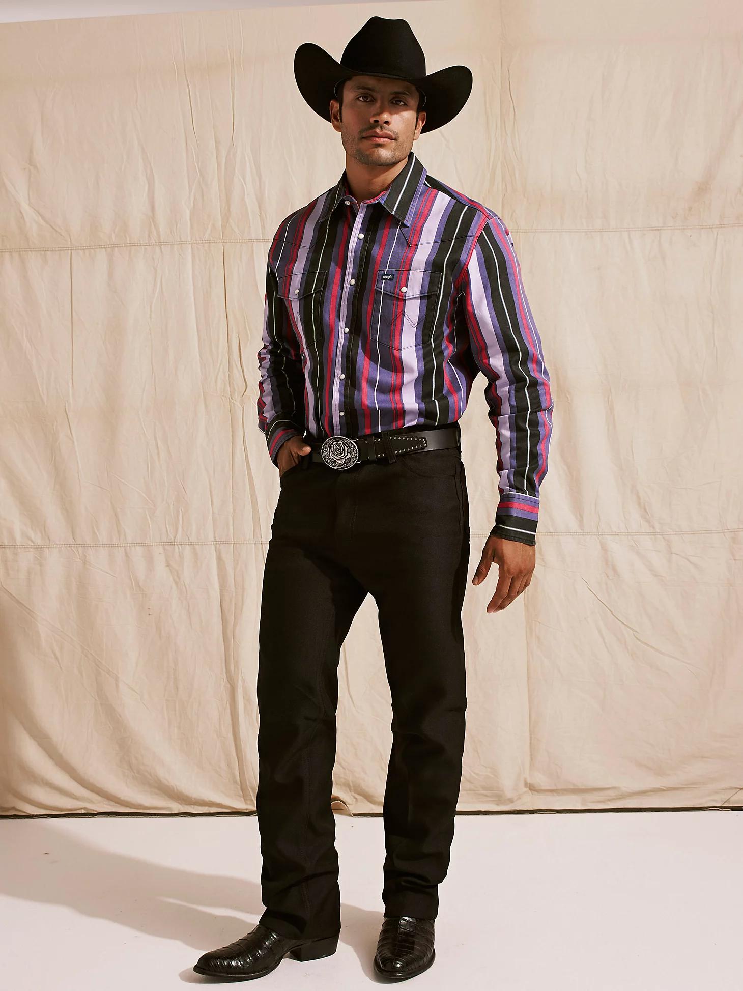 Vintage-Inspired Brushpopper Western Snap Workshirt | Men's SHIRTS | Wrangler® Product Image