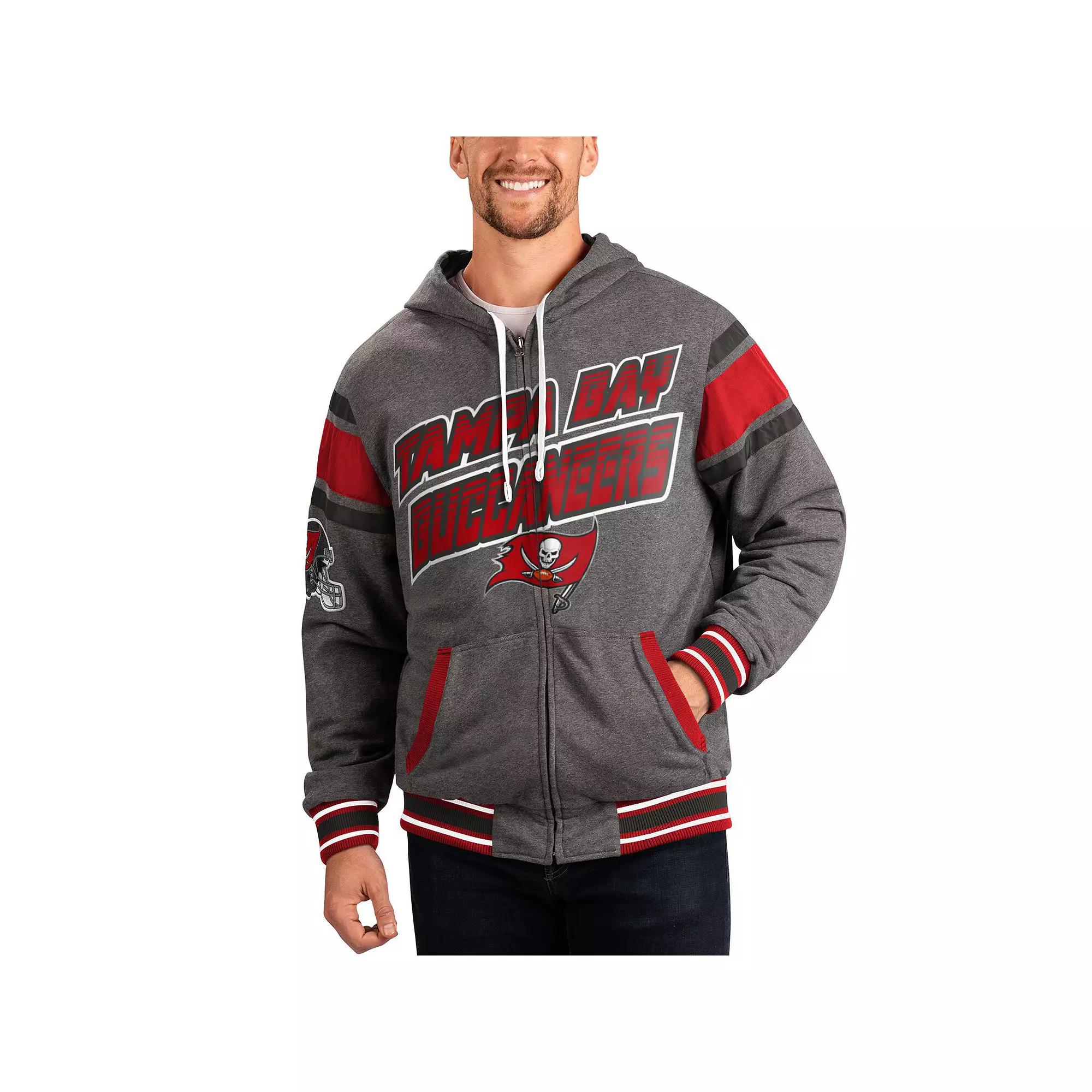 Men's G-III Sports by Carl Banks Red/Gray Tampa Bay Buccaneers Extreme Full Back Reversible Hoodie Full-Zip Jacket,  Product Image