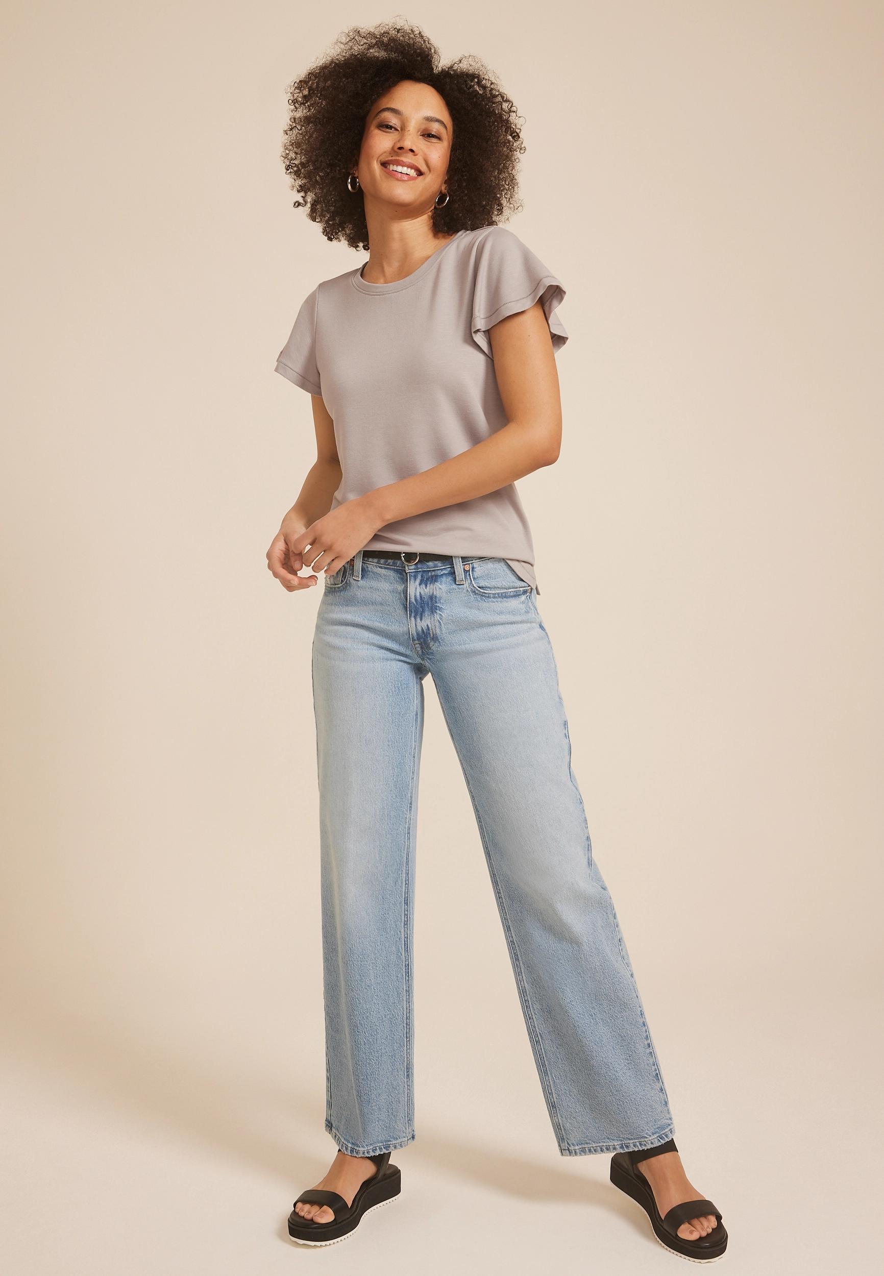 24/7 French Terry Flutter Sleeve Tee Product Image