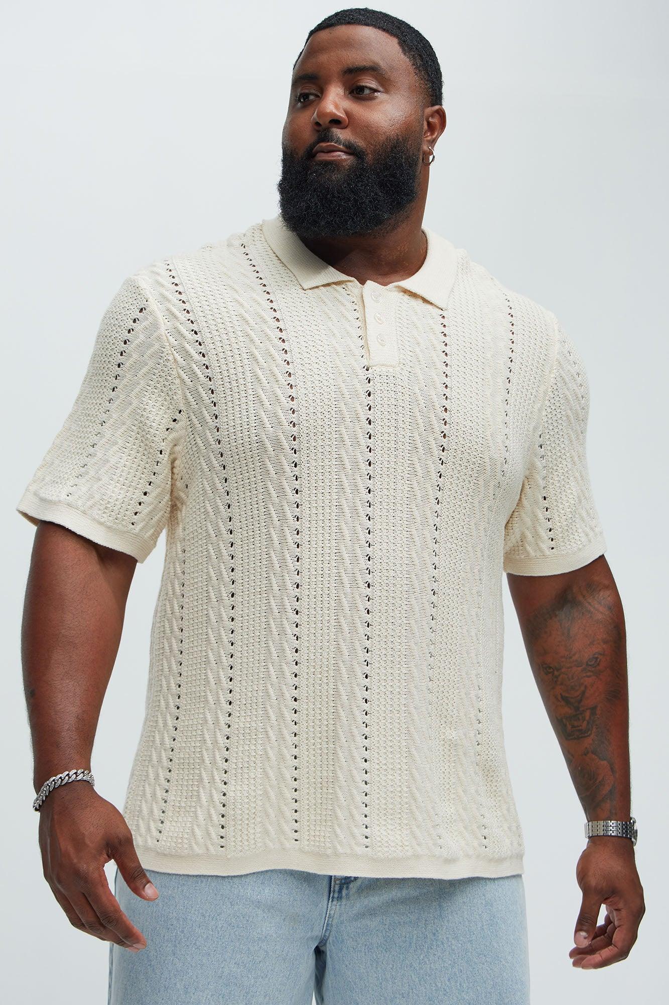 Rue De Rivoli Knitted Polo - Cream Product Image