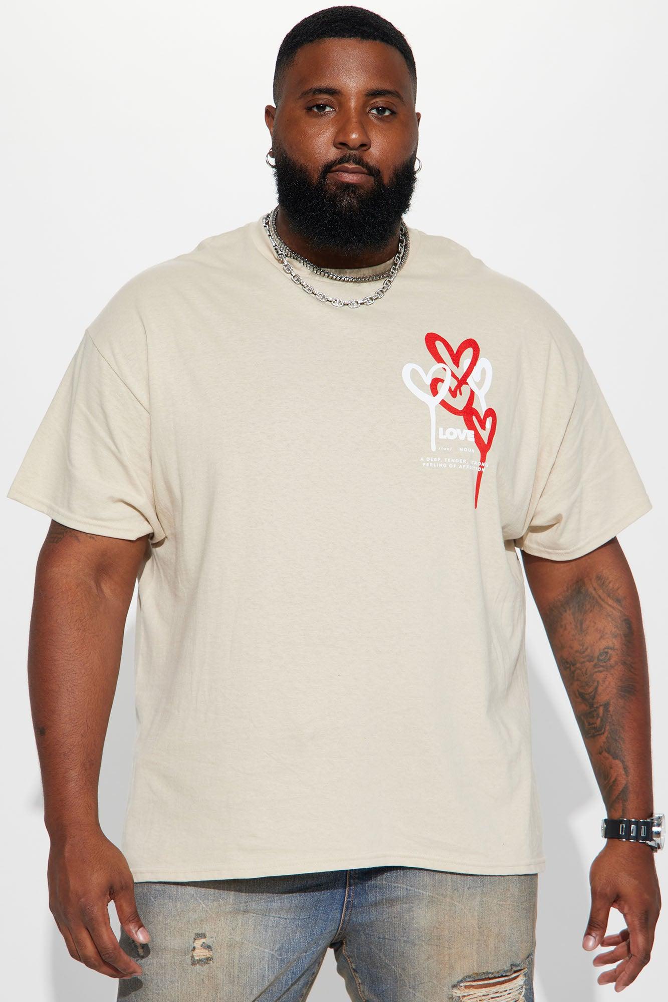 Love Drip Short Sleeve Tee - Taupe Product Image