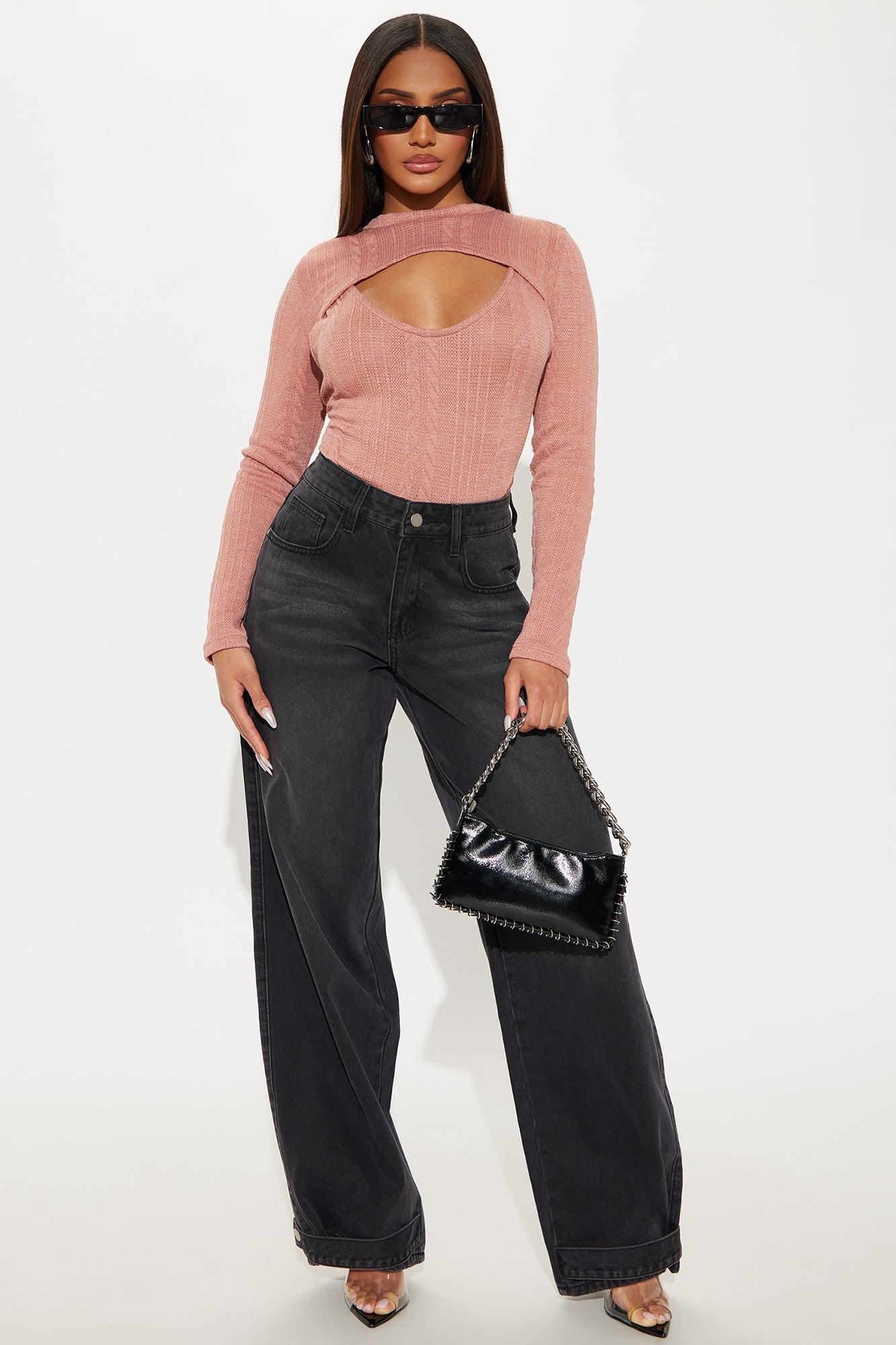 Miley Two Piece Bodysuit - Mauve Product Image