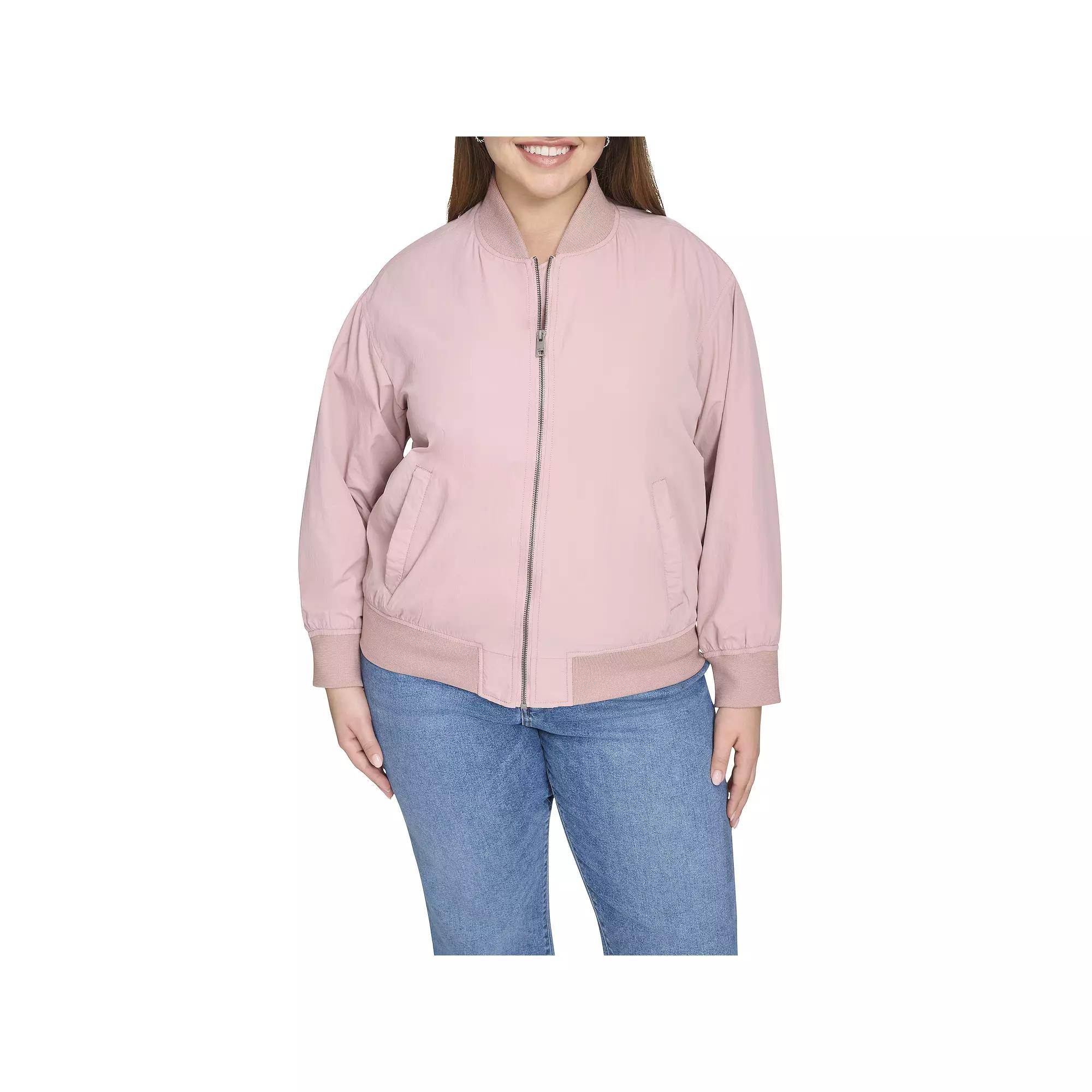 Plus Size Levis Lightweight Bomber Jacket, Womens Dusty Pink Product Image