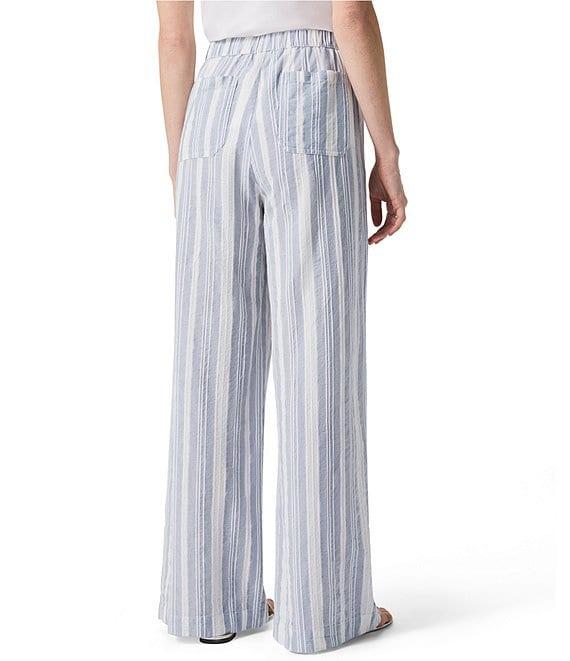 Splendid Raegan Linen Blend Knit Stripe Mid Rise Lounge Pants Product Image