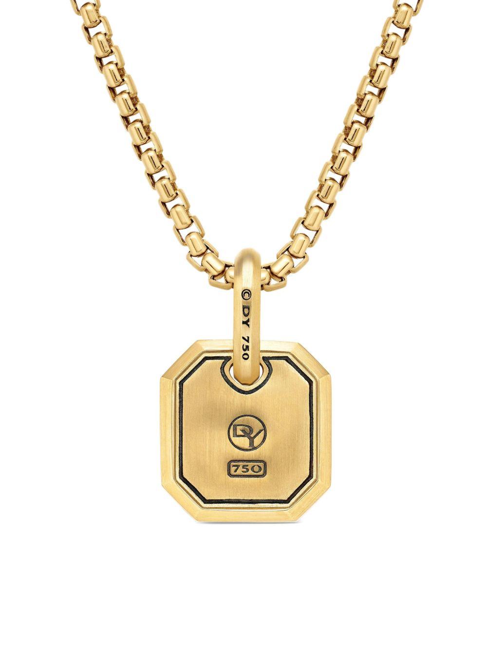 18kt yellow gold Roman diamond amulet (15mm) Product Image