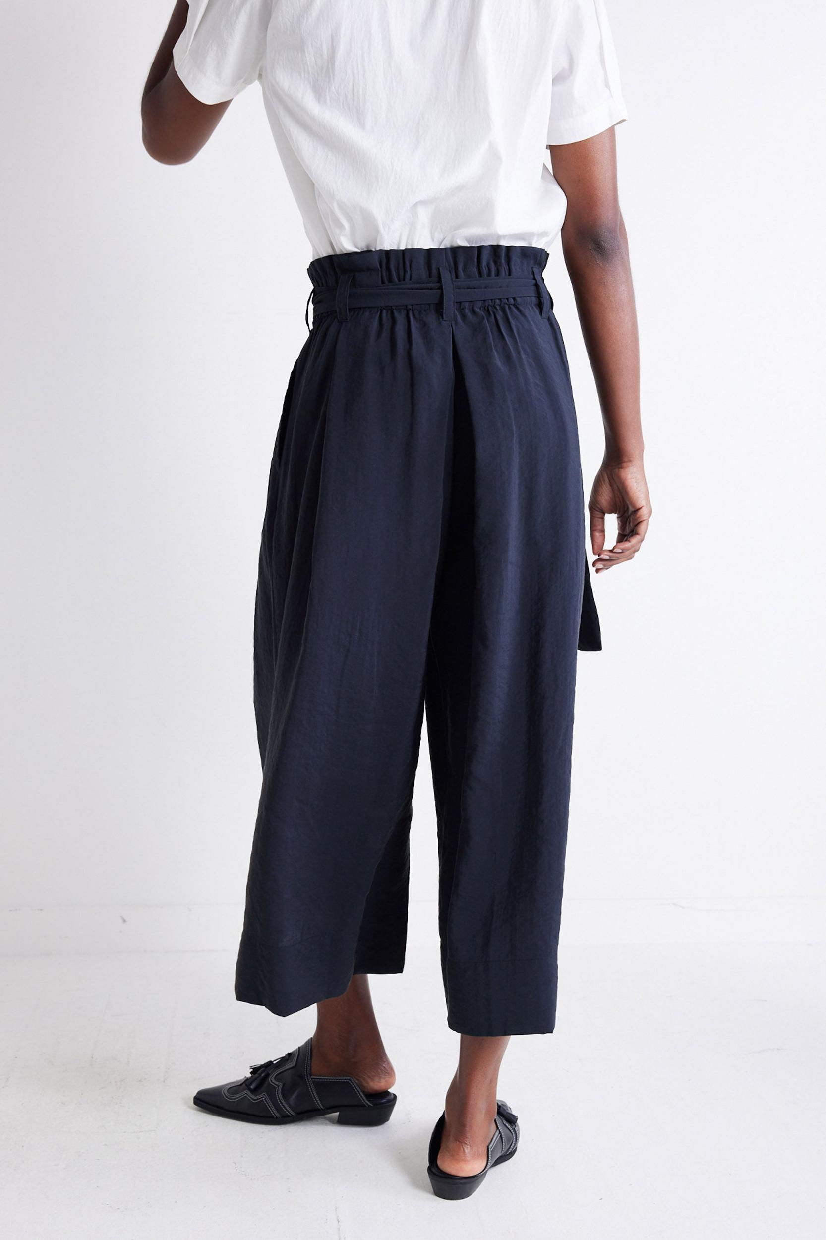 Light Poplin Paperbag Wide Leg Pants Product Image