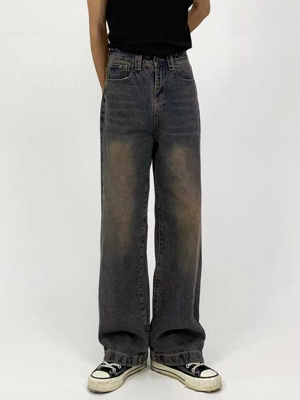 Men's Vintage Distressed Loose Jeans Product Image