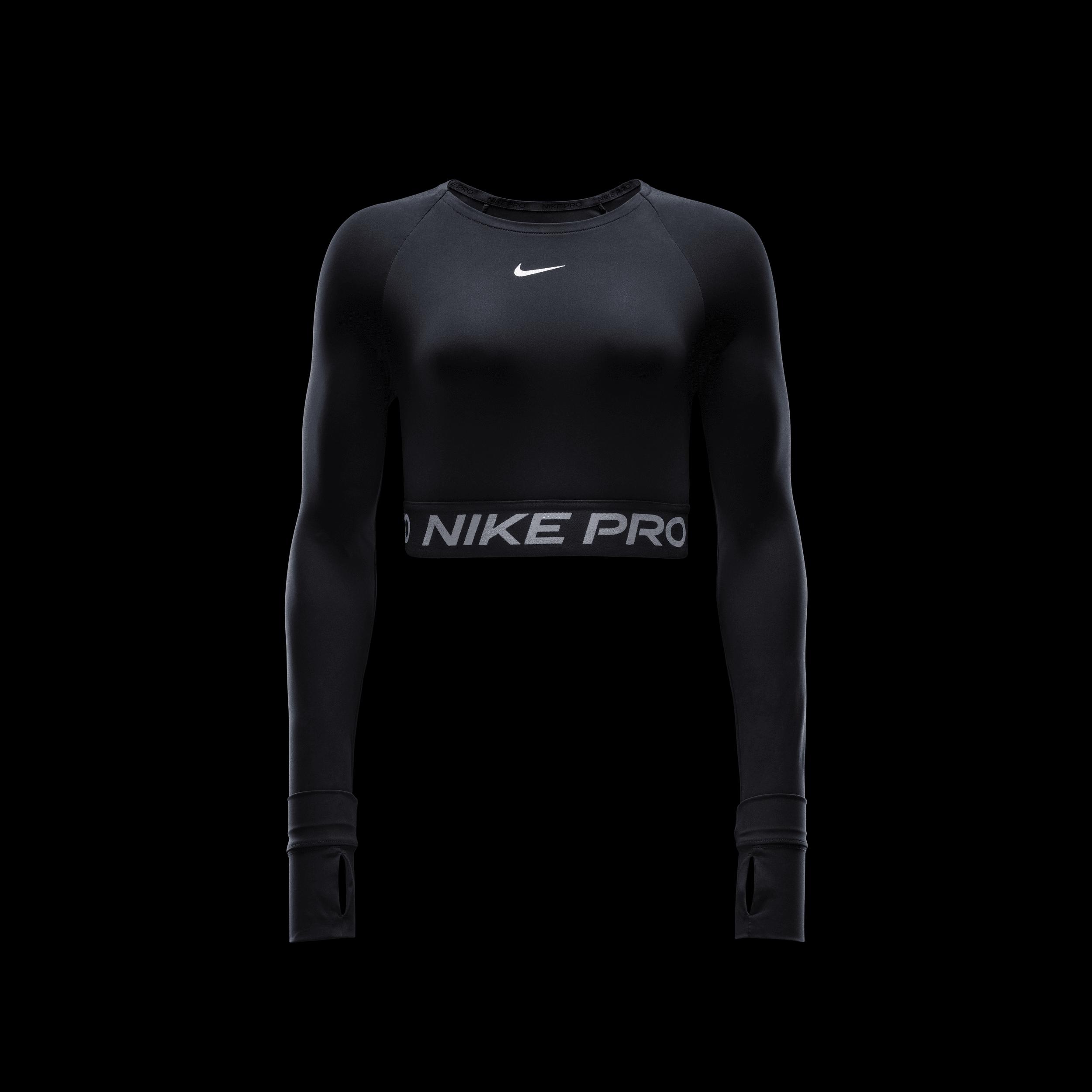 Womens Nike Pro Dri-FIT Cropped Long-Sleeve Top | FV5484-010 Product Image