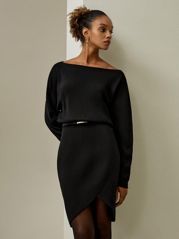 LILYSILK Womens Silk Dresses Short - Black 100 Silk - Eco-Friendly A-Line Silk Dress 8 Product Image