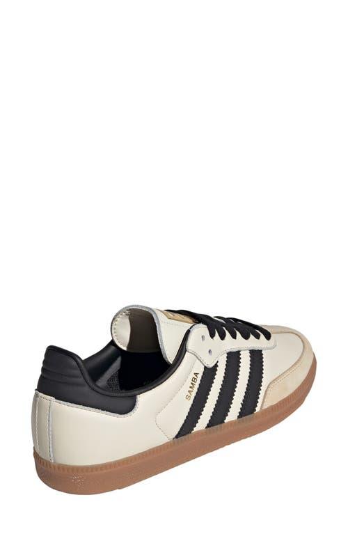 Womens adidas Samba OG Athletic Shoe White / Core Black / Sand Strata Product Image