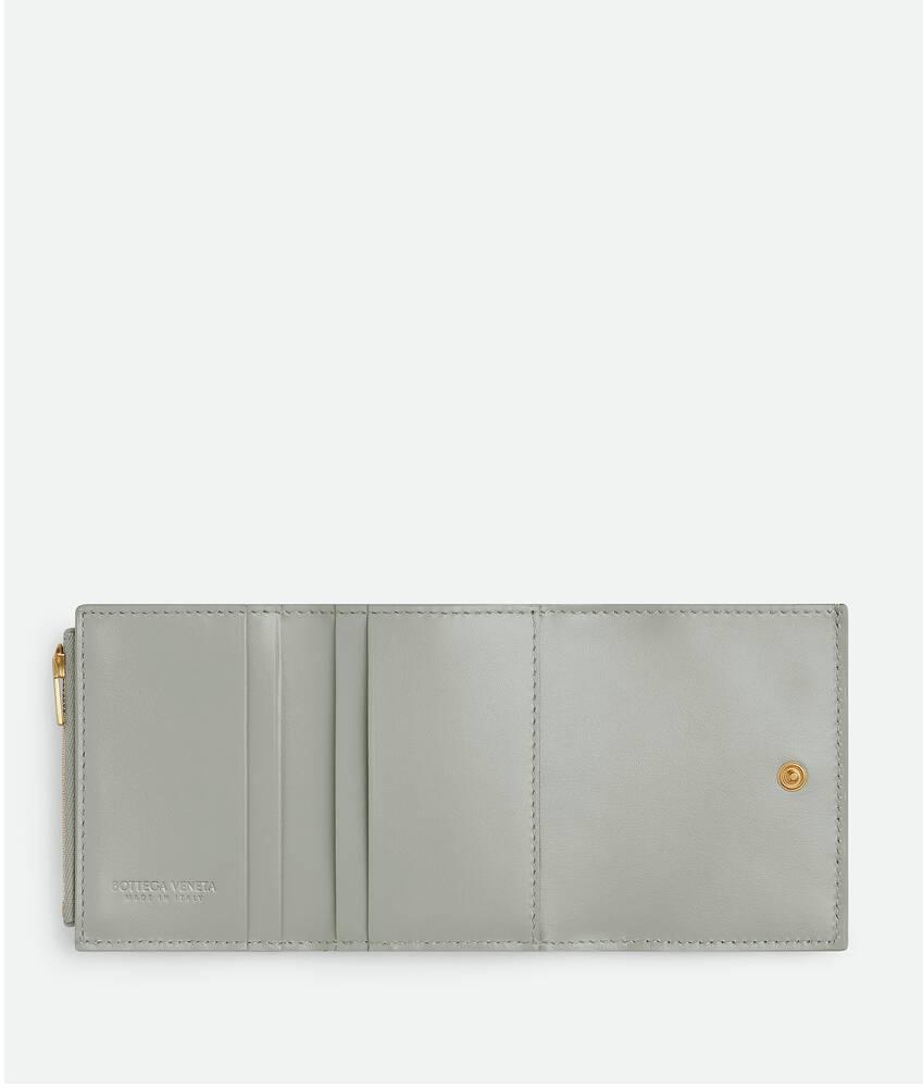 Women's Intrecciato Small Tri-fold Wallet in Agate grey Product Image