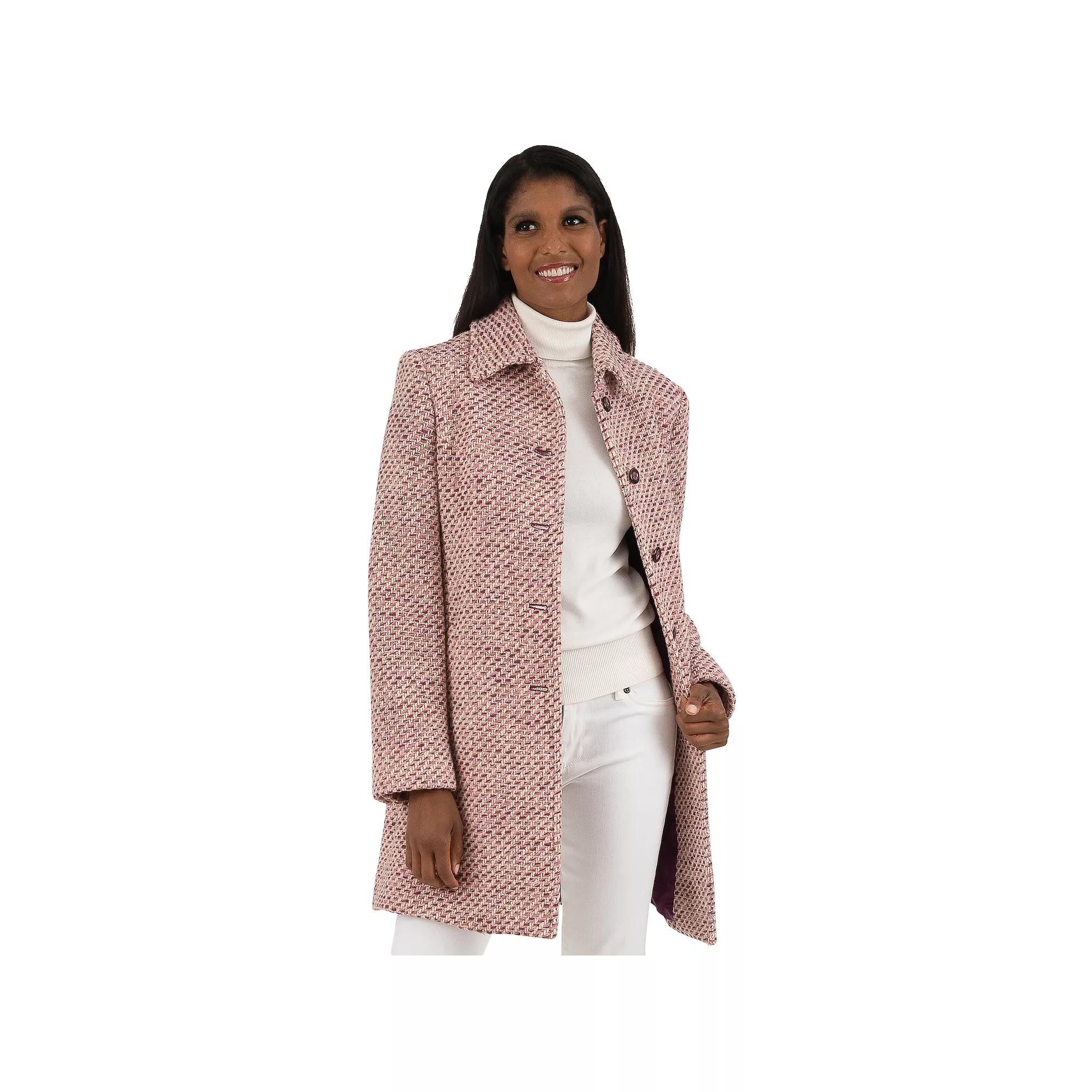 Womens Fleet Street Herringbone Wool-Blend Boucle Coat Product Image