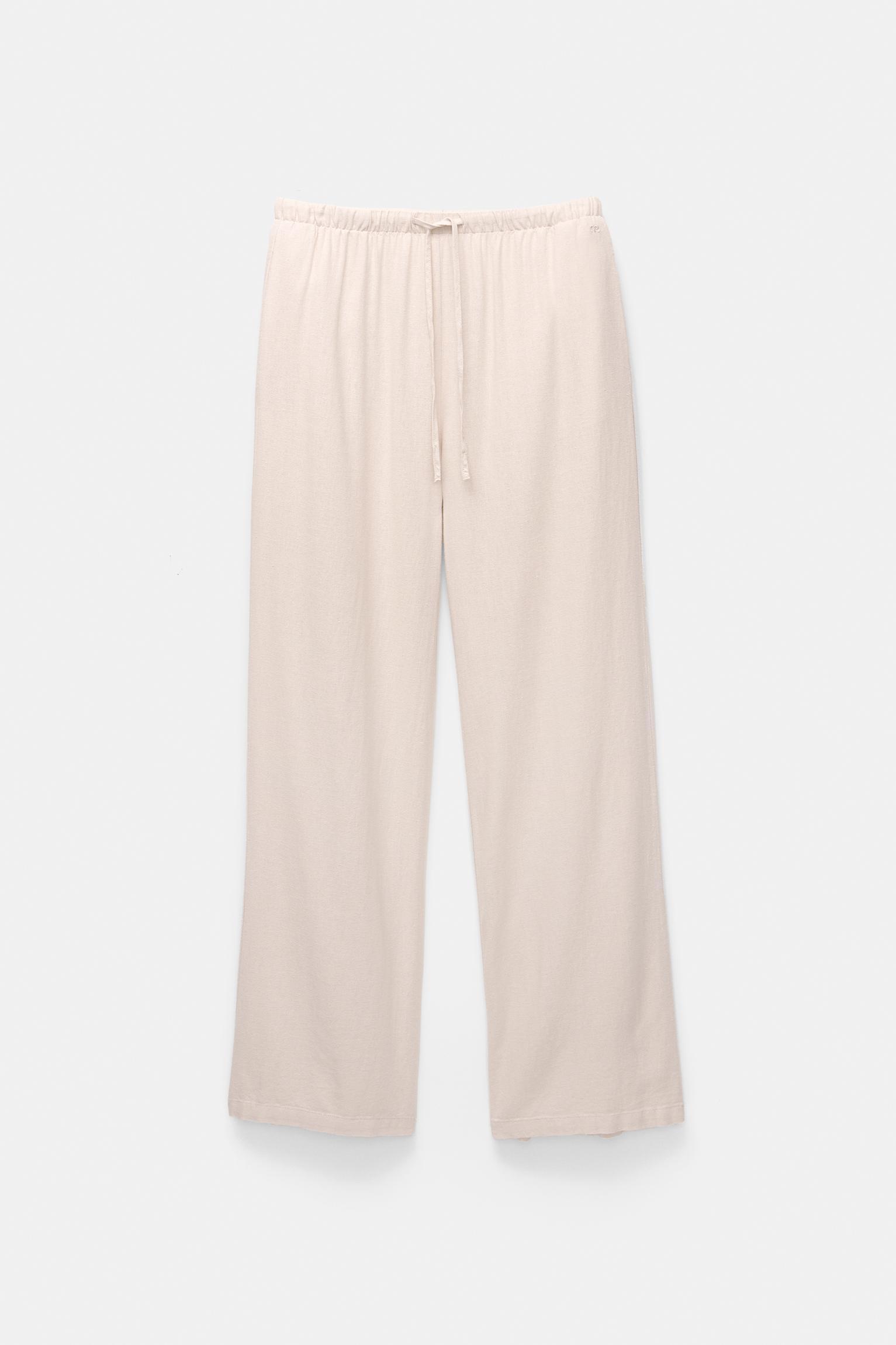 Flowy pants with linen Product Image