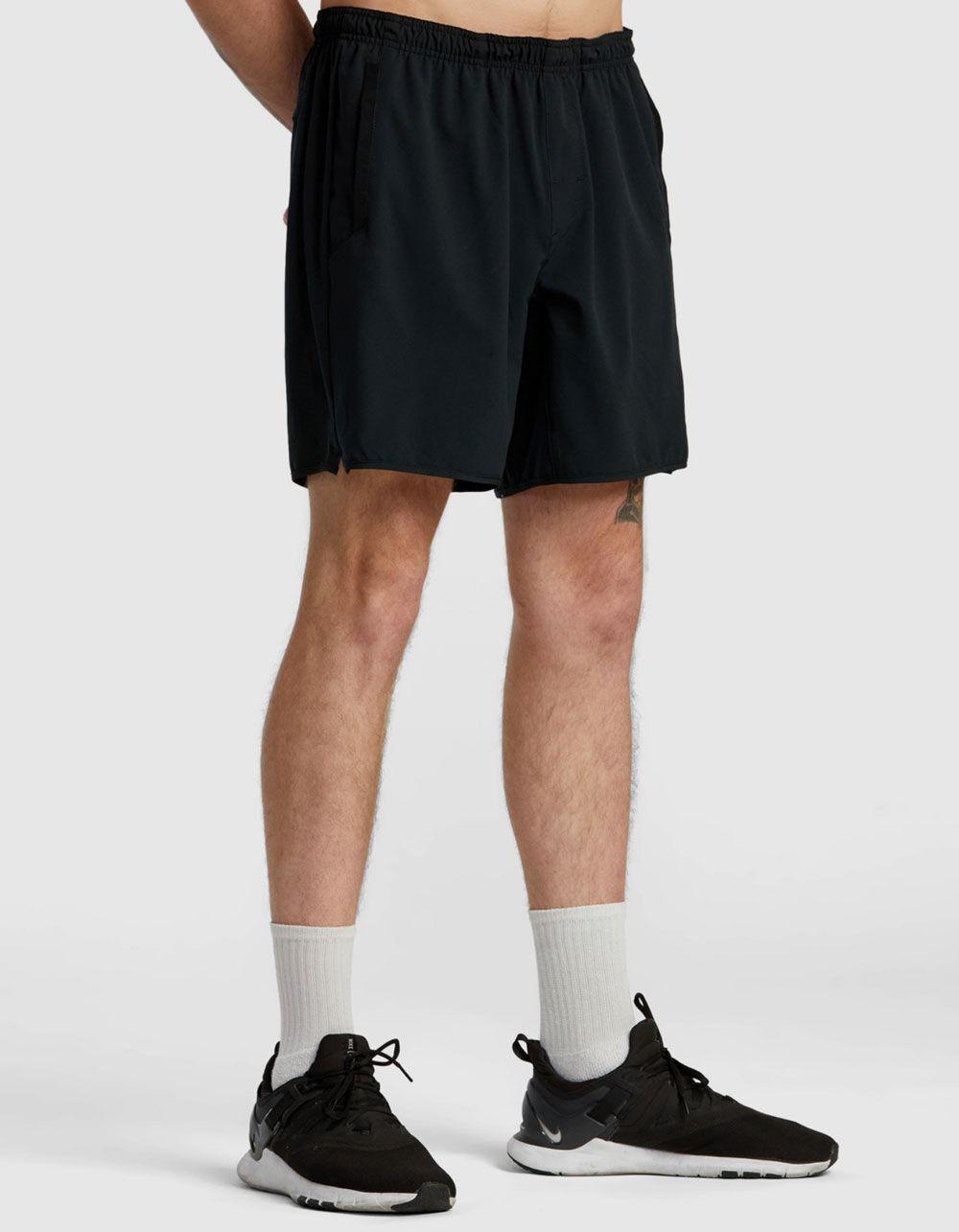 RVCA Yogger Stretch Mens 17" Athletic Shorts - BLK/BLK Product Image