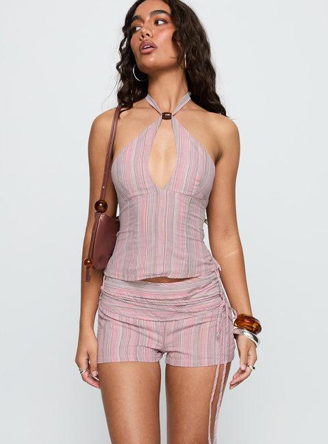 Electric Night Shorts Pink Stripe Product Image