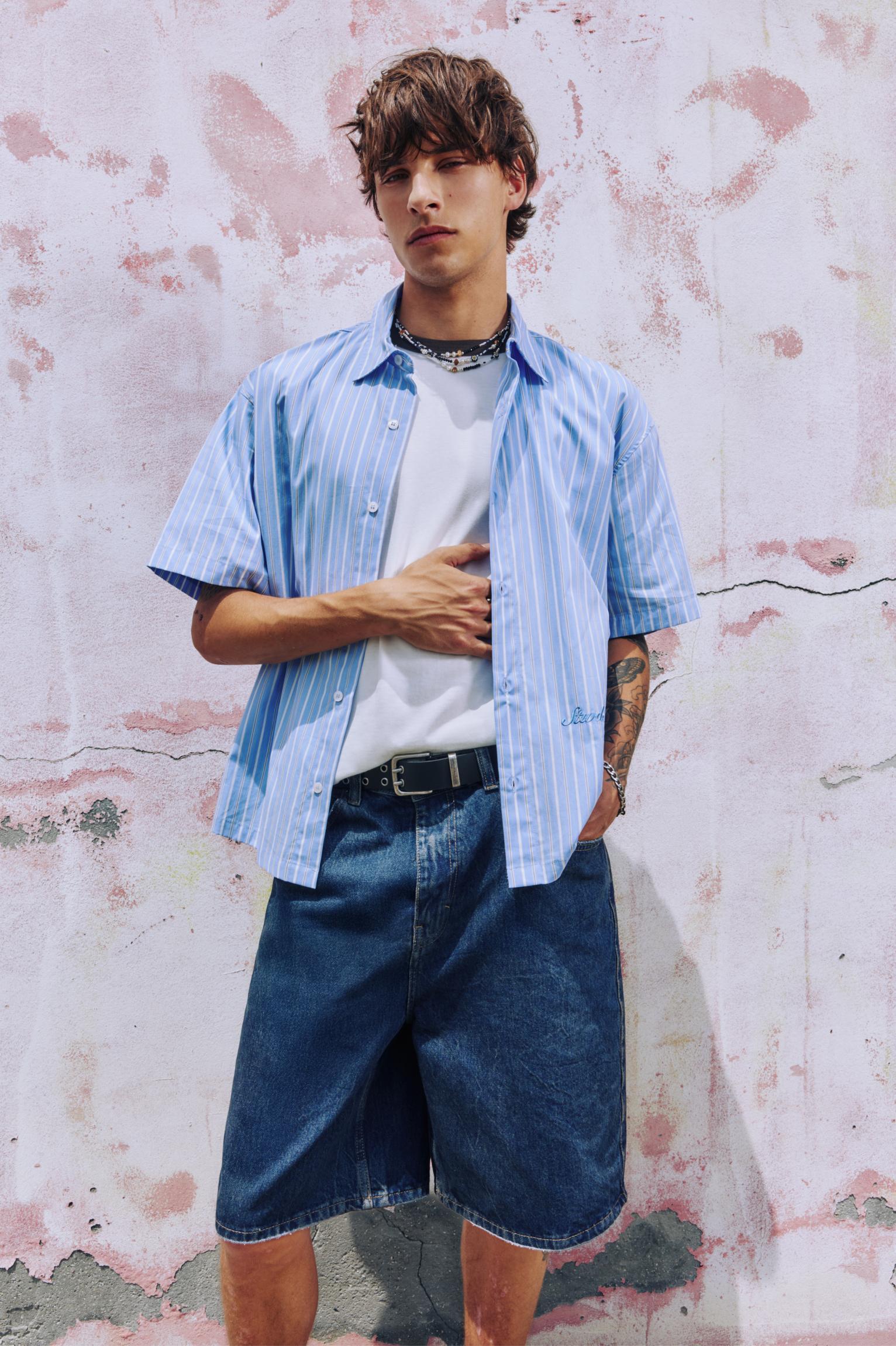 STWD striped short sleeve shirt Product Image