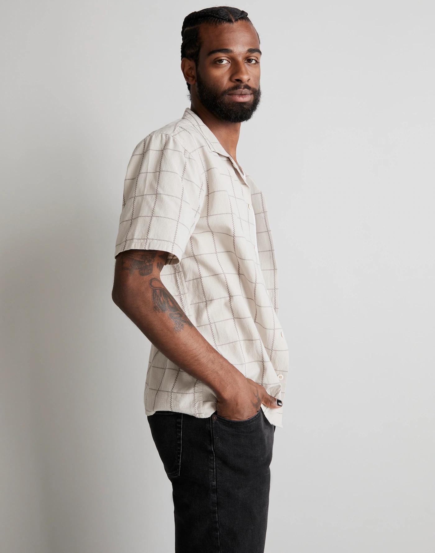 Easy Short-Sleeve Shirt in Stripe Product Image
