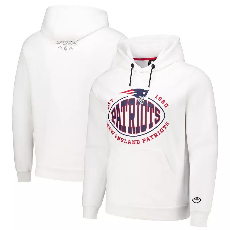 Men's BOSS X NFL White Denver Broncos Touchback Pullover Hoodie,  Product Image