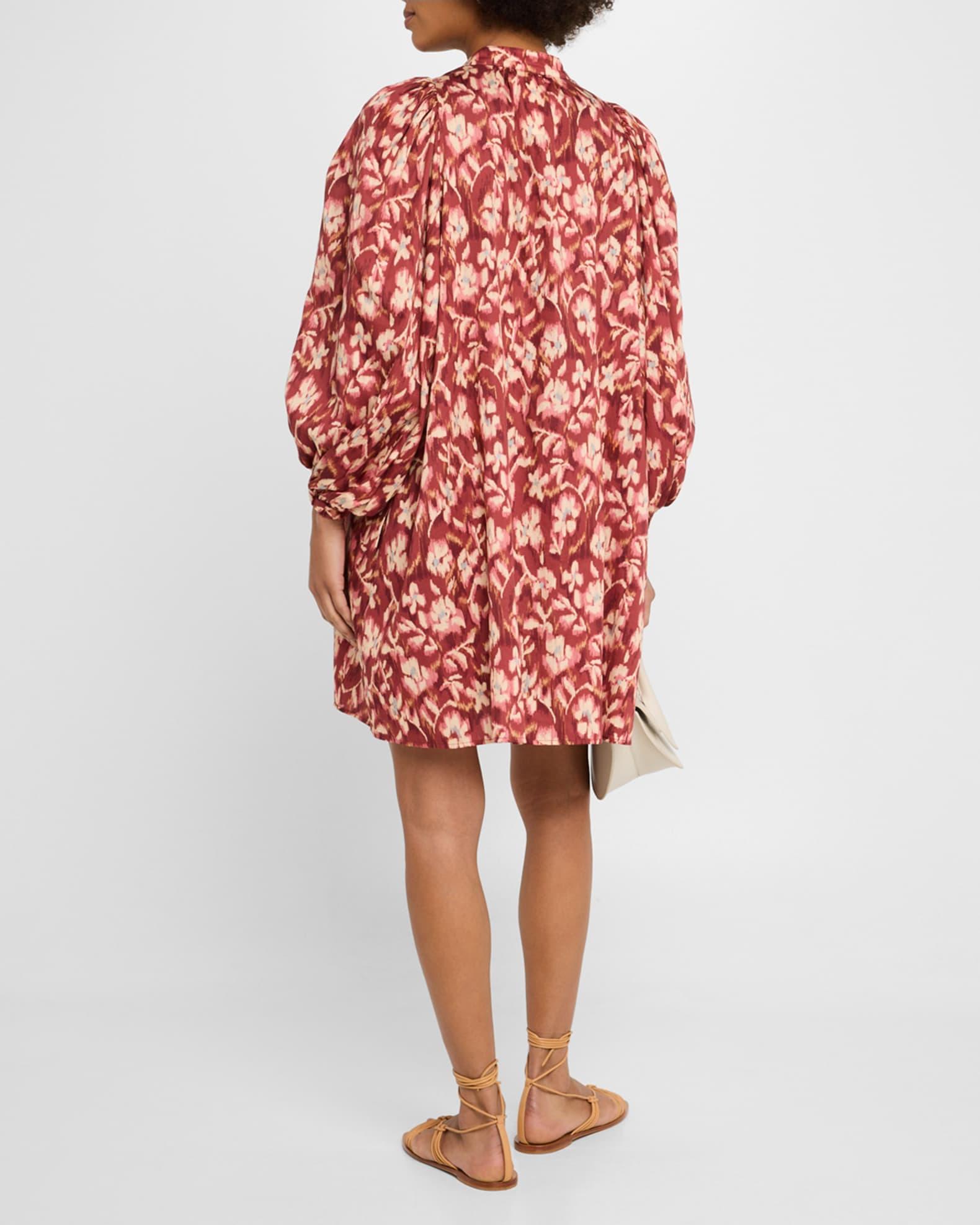 Vanessa Floral-Print Cotton Mini Shift Dress Product Image