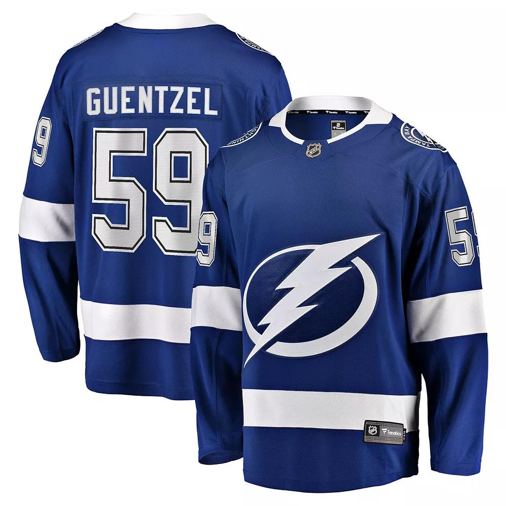 Men's Fanatics Jake Guentzel Blue Tampa Bay Lightning Home Premier Breakaway Player Jersey,  Product Image