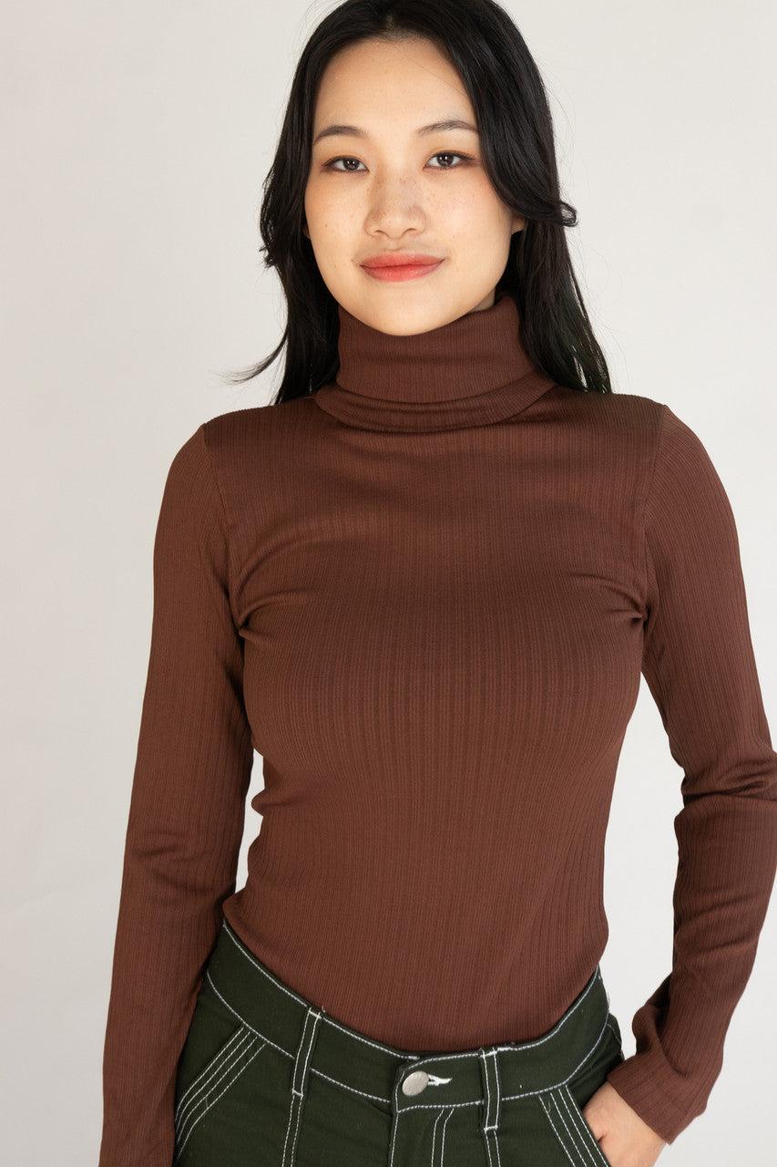 Seamless Ribbed Turtleneck Product Image