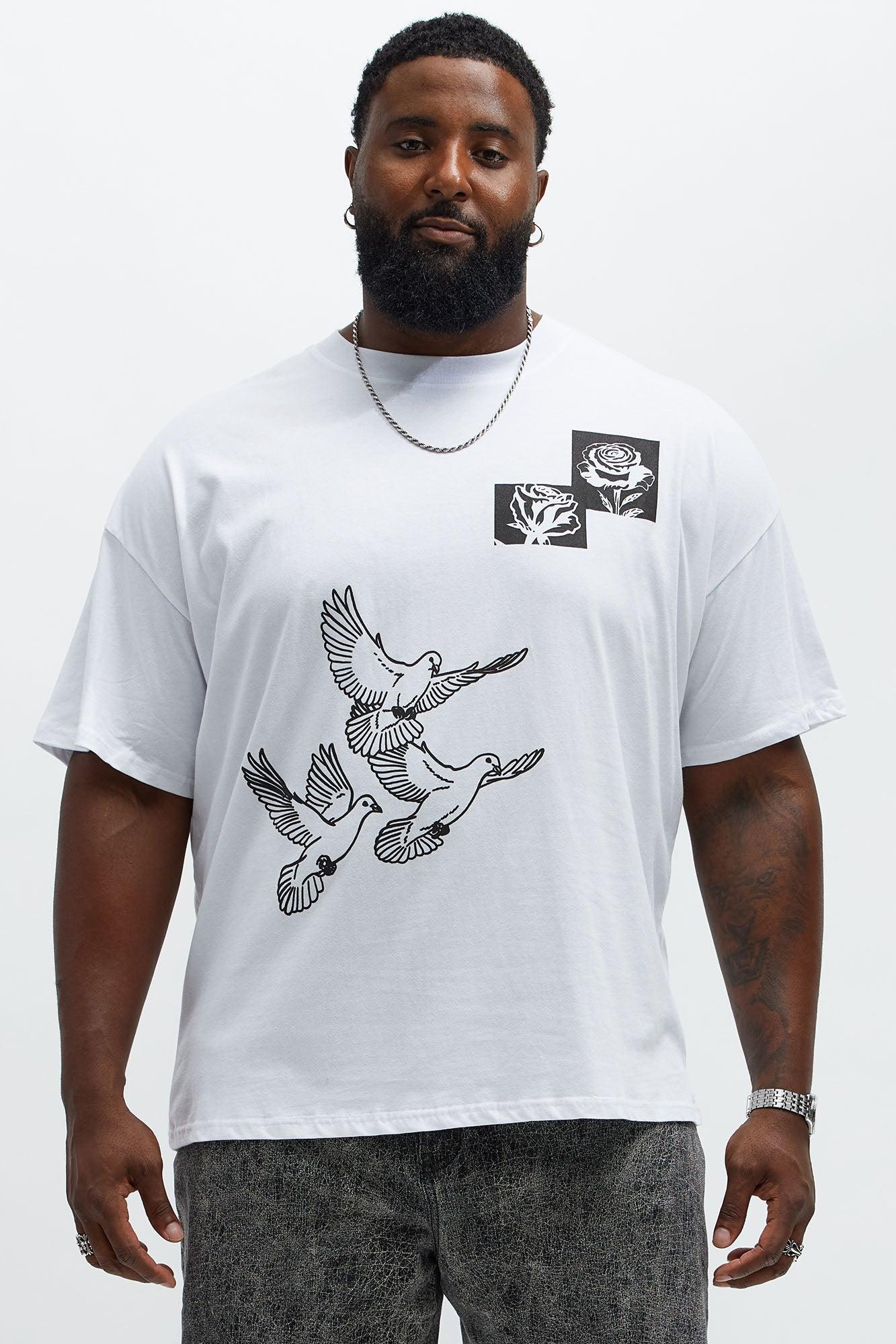 Birds Of A Feather Boxy Short Sleeve Tee - White Male Product Image