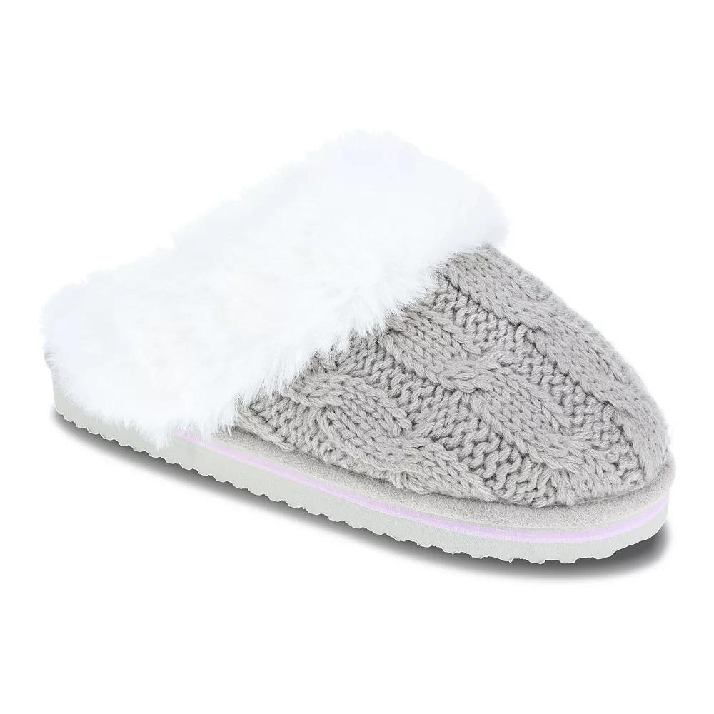 IZOD Demi Womens Cable Knit Scuff Slippers Product Image