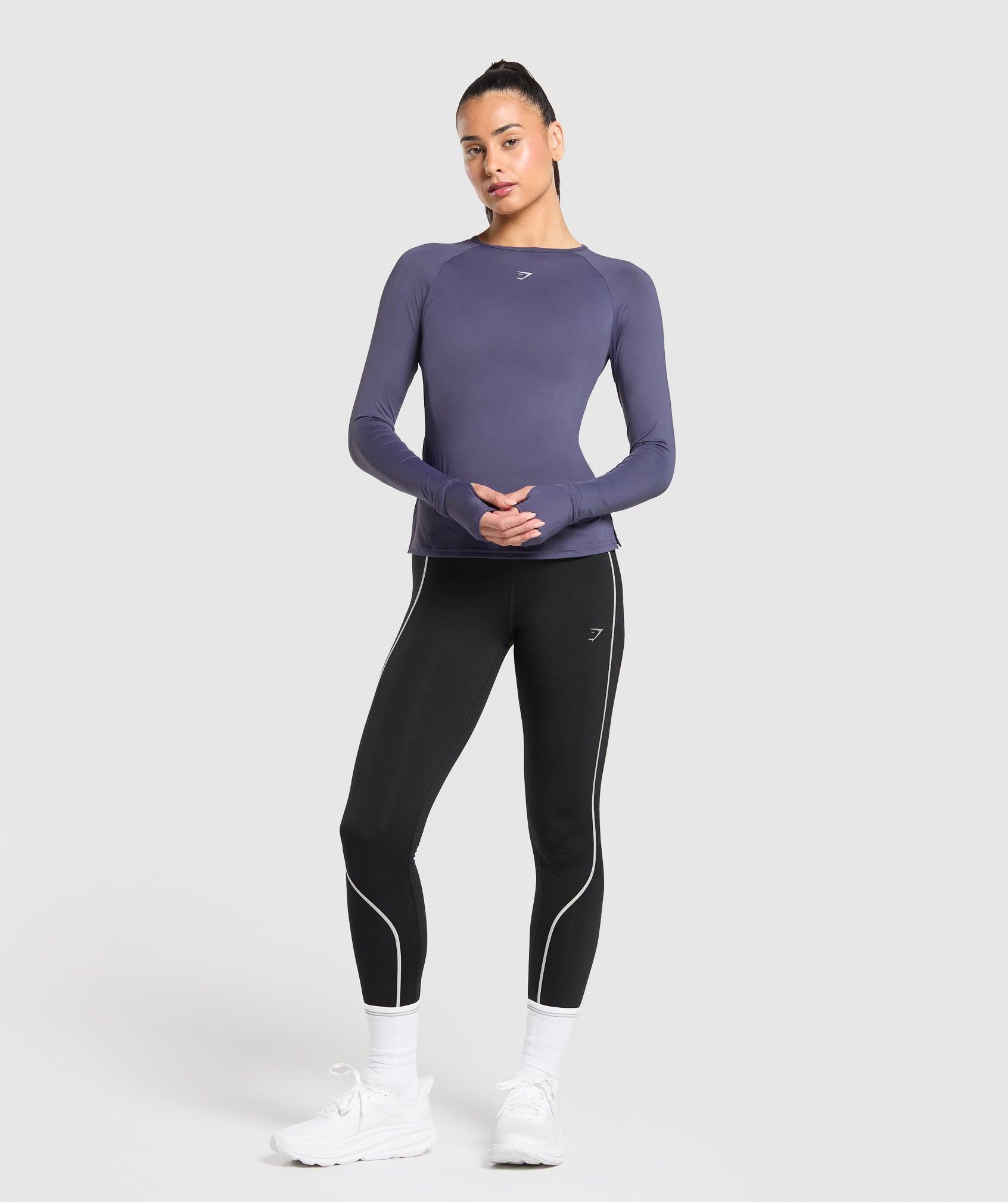 Gymshark Running Long Sleeve Top - Weighted Purple Female Product Image