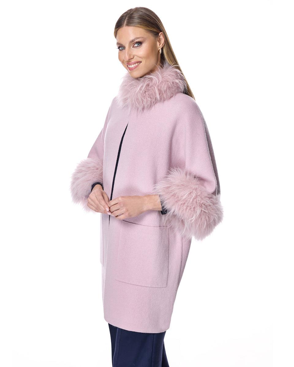 Cashmere Kimono with Cashmere Goat Trim Product Image