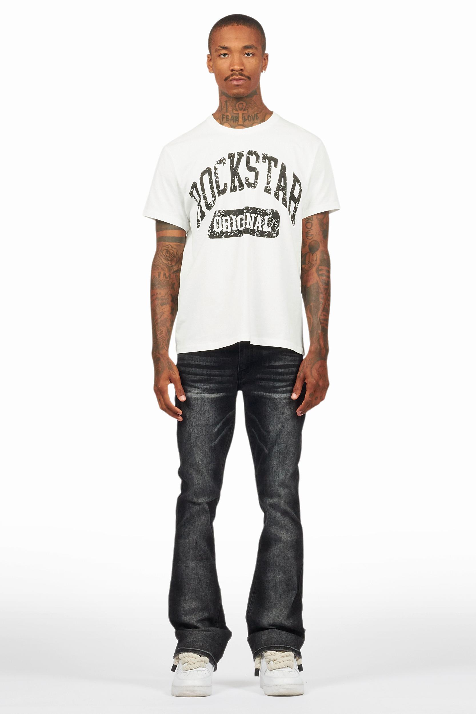 Drick Dark Grey Regular Fit Flare Jean Male Product Image