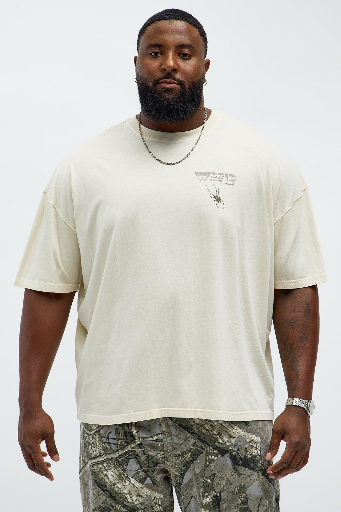 World Is Yours Oversized Short Sleeve Tee - Cream Male Product Image