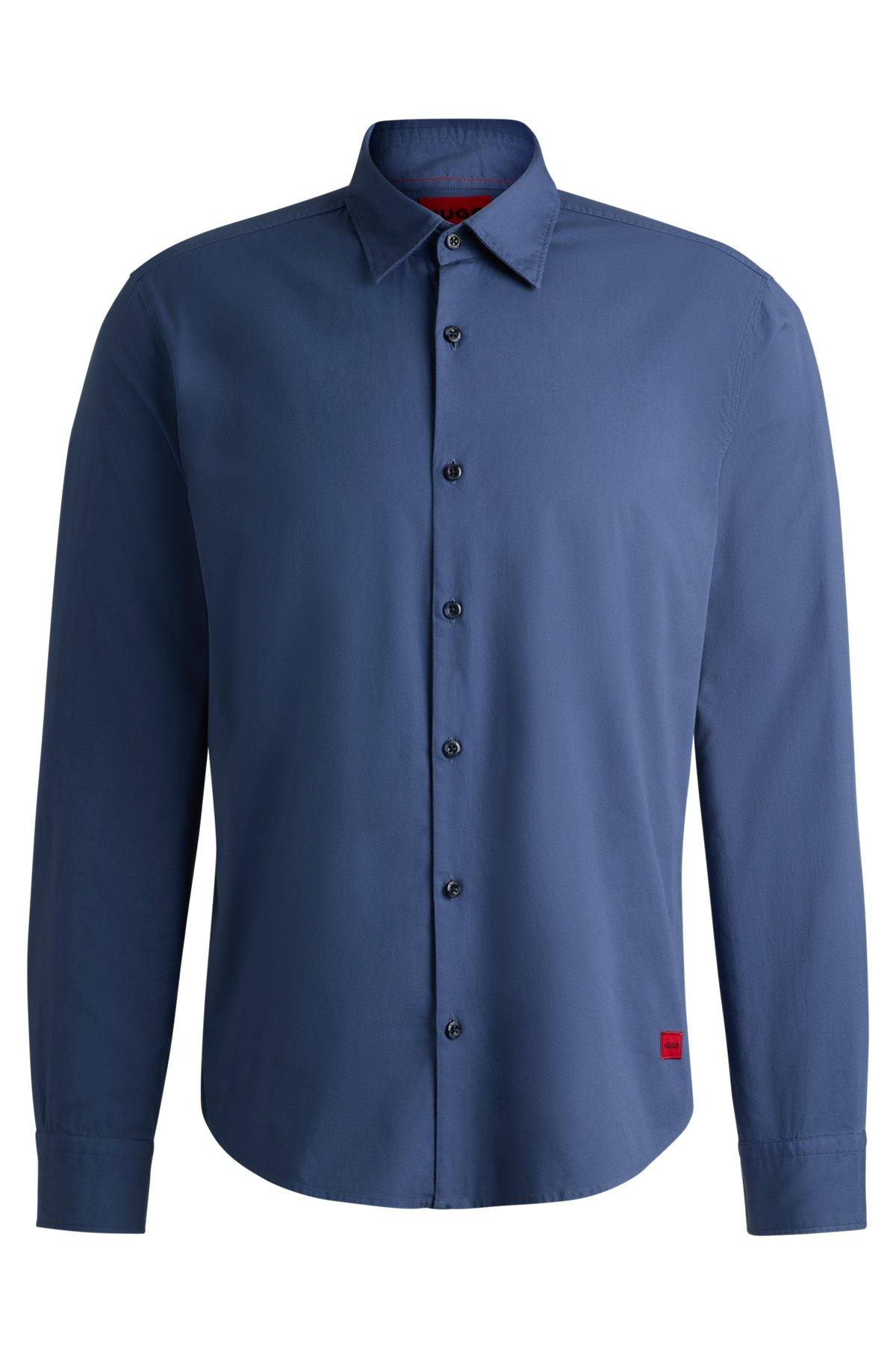 Slim-fit shirt in stretch-cotton canvas Product Image