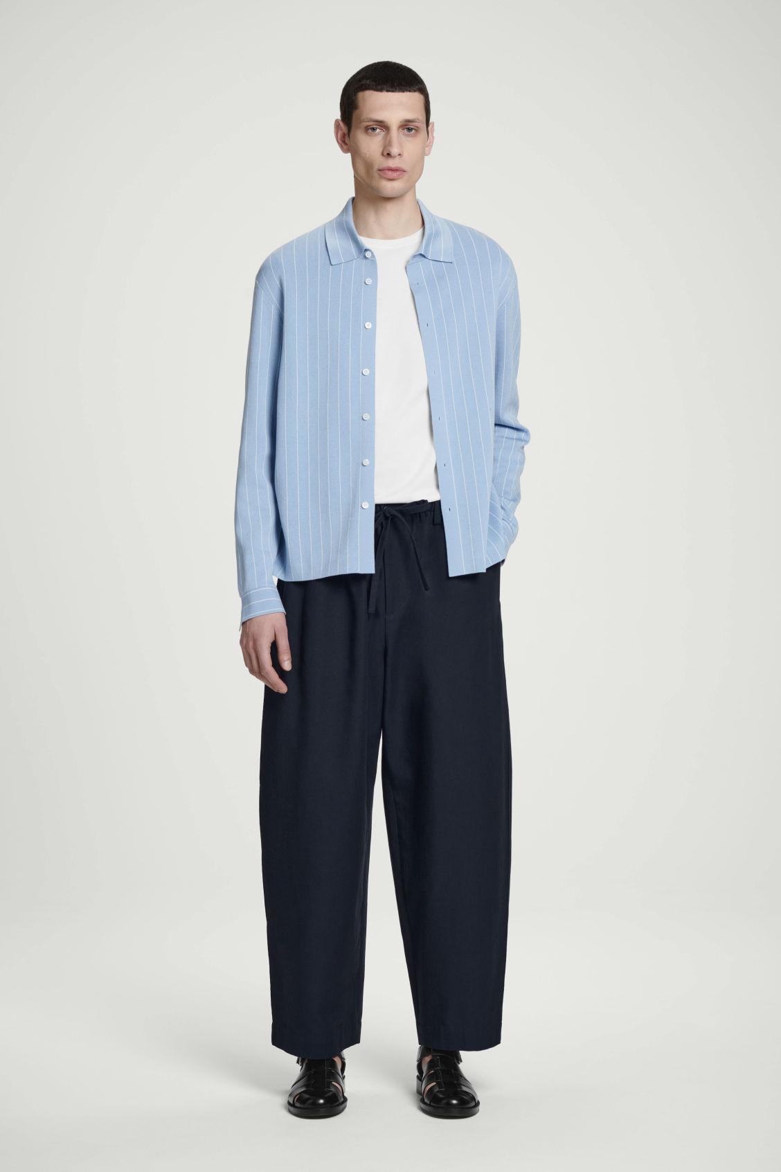 BARREL-LEG DRAWSTRING PANTS Product Image