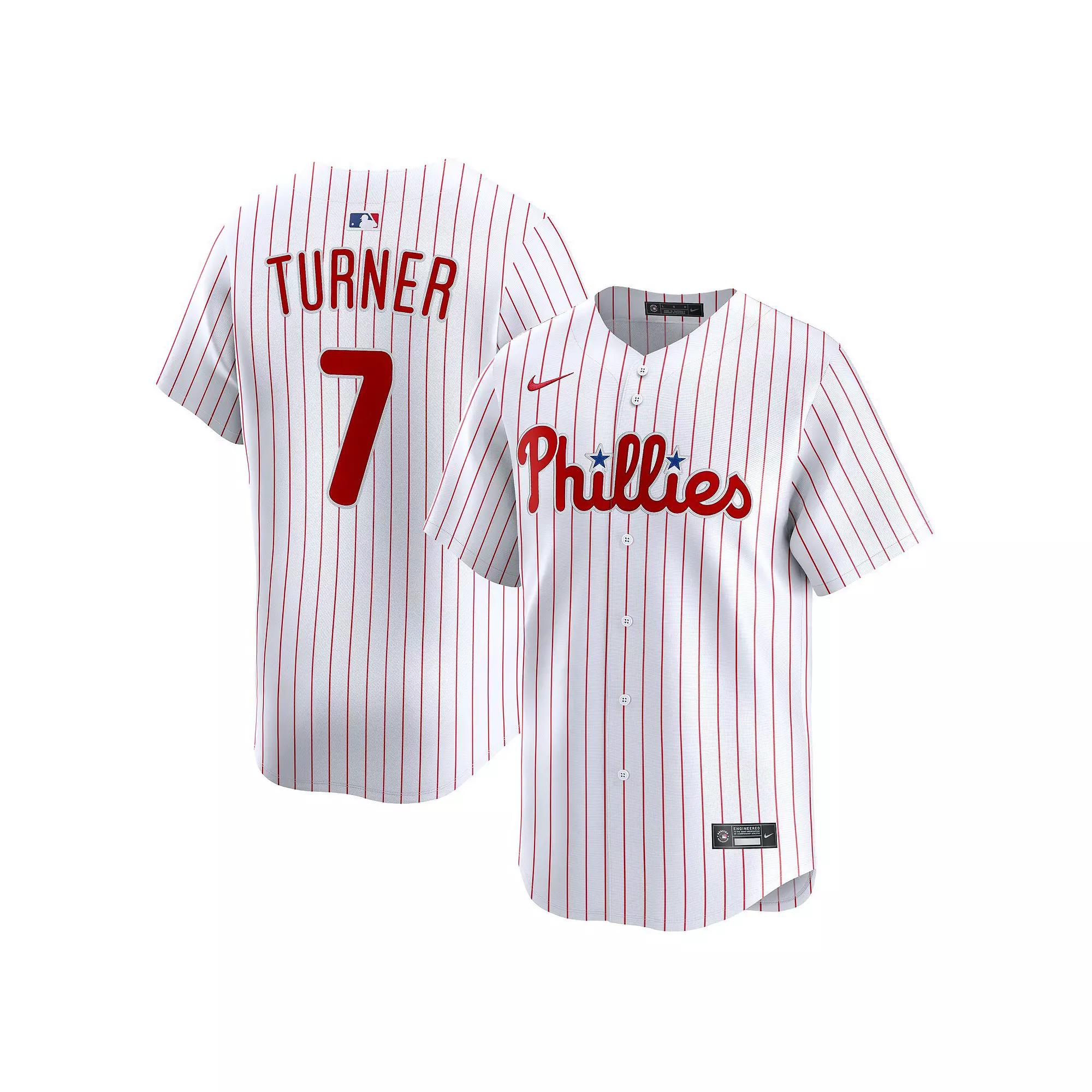 Men's Nike Trea Turner White Philadelphia Phillies Home Limited Player Jersey, Size: XL Product Image