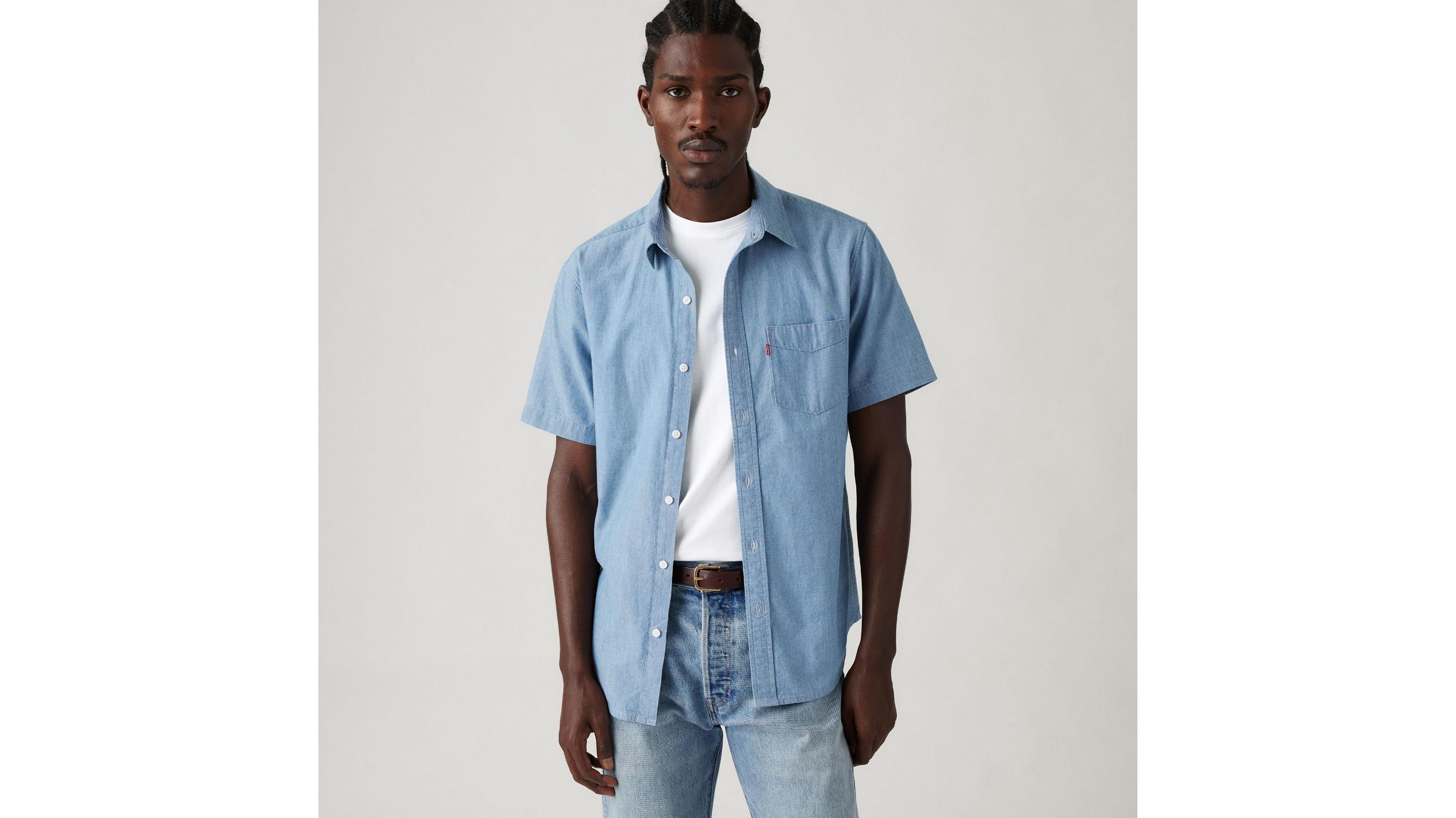 Short Sleeve Classic One Pocket Standard Fit Shirt Product Image