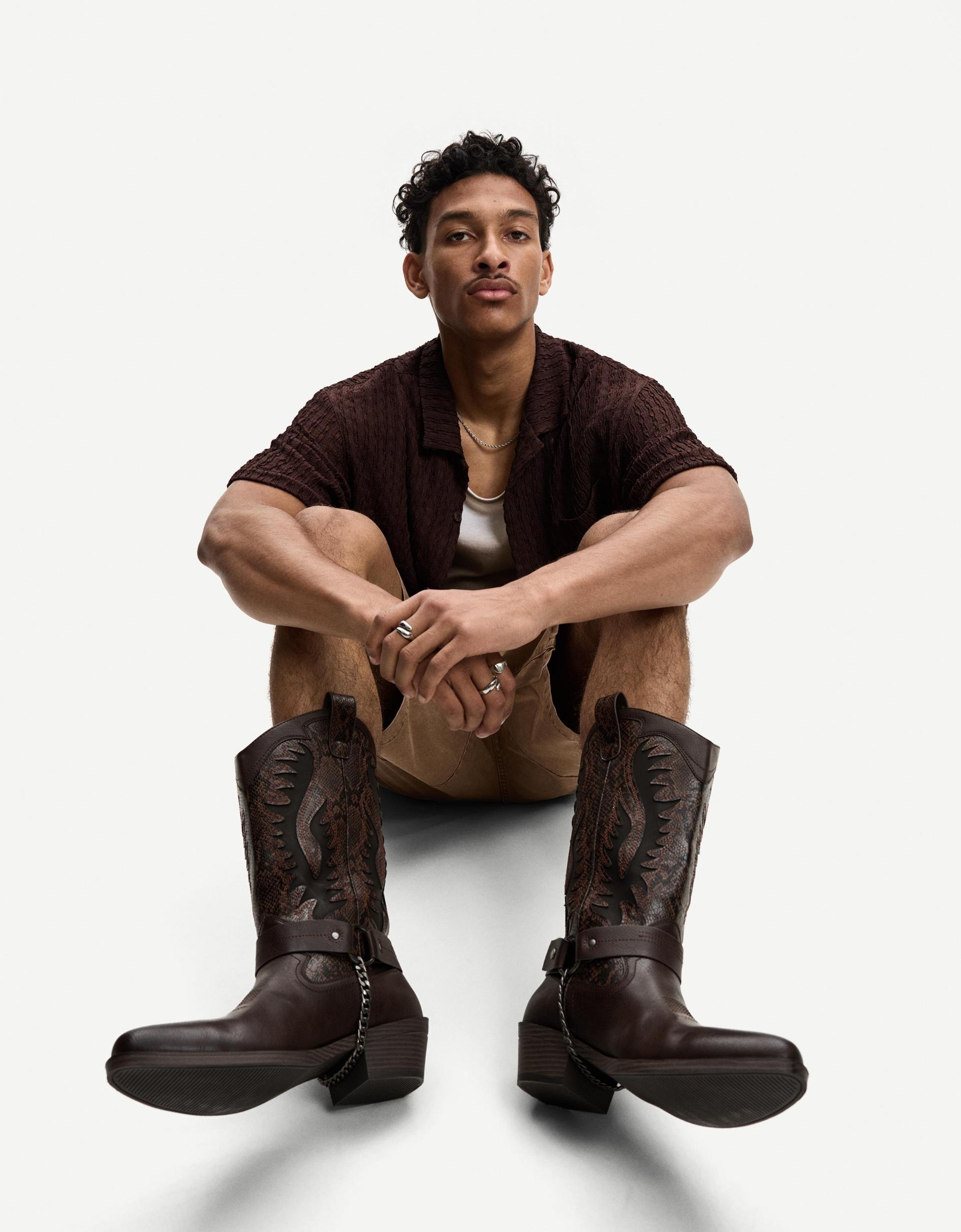 Animal print cowboy boots Product Image