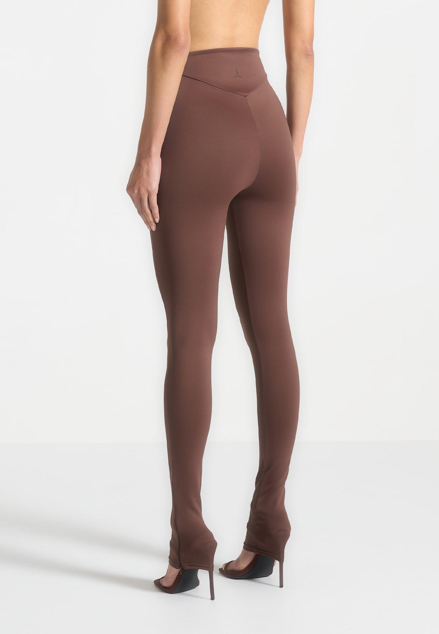 Chloe - High Waisted Leggings - Brown Female Product Image