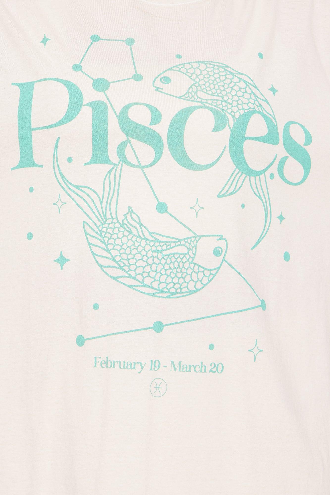 Pisces Washed Oversized Tee - Natural Product Image