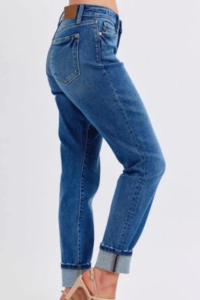 Judy Blue MR Boyfriend Vintage Cuff Non Destroy Fit Product Image