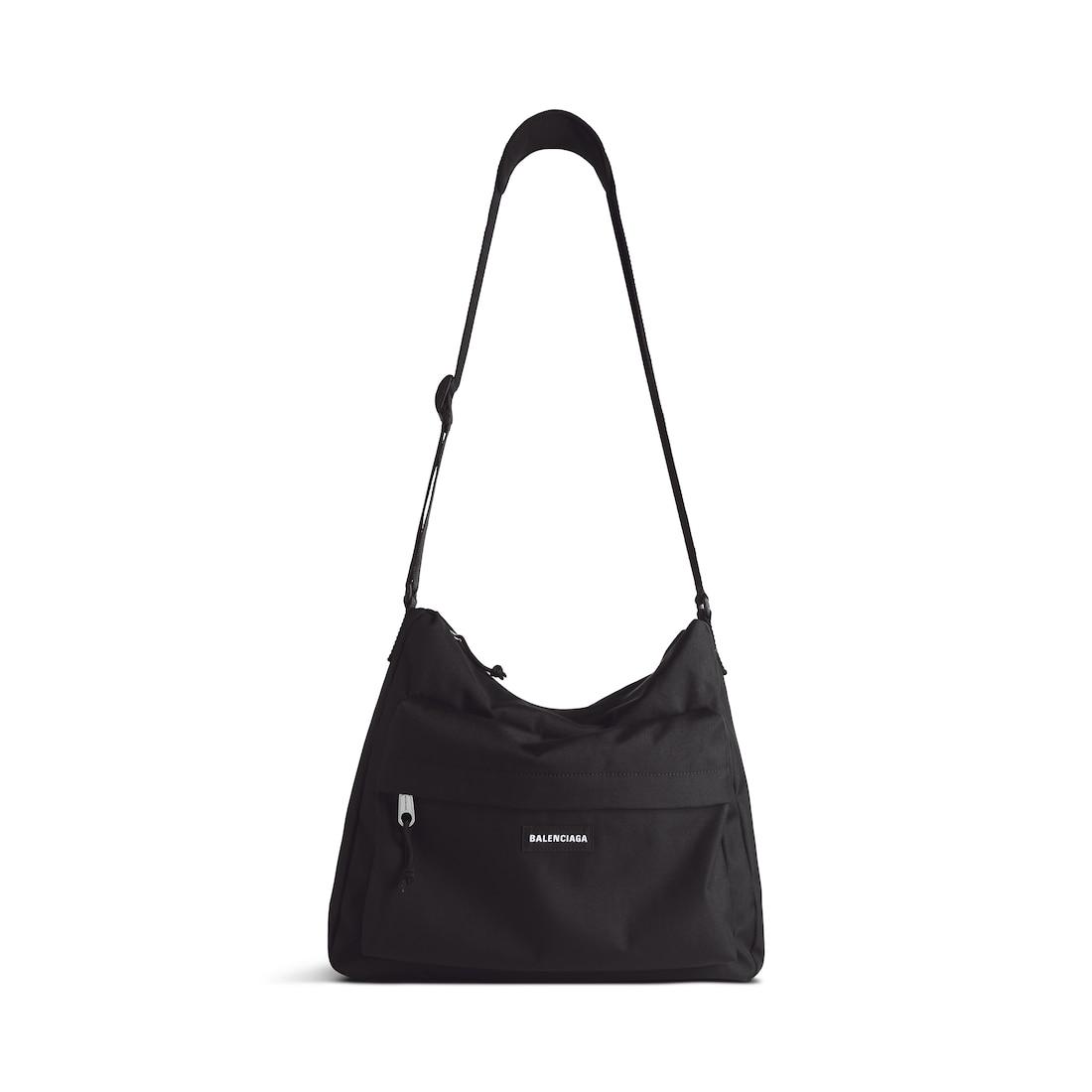 Men's Explorer Hobo Messenger Bag in Black Product Image